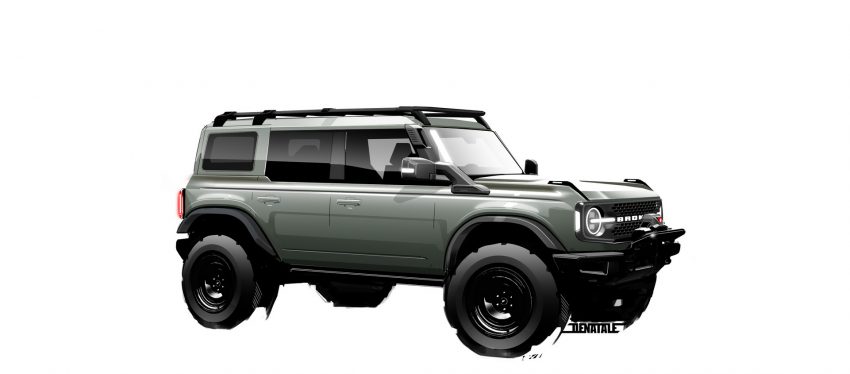 2022 Ford Bronco Everglades Edition - Design Sketch Wallpaper 850x374 #47