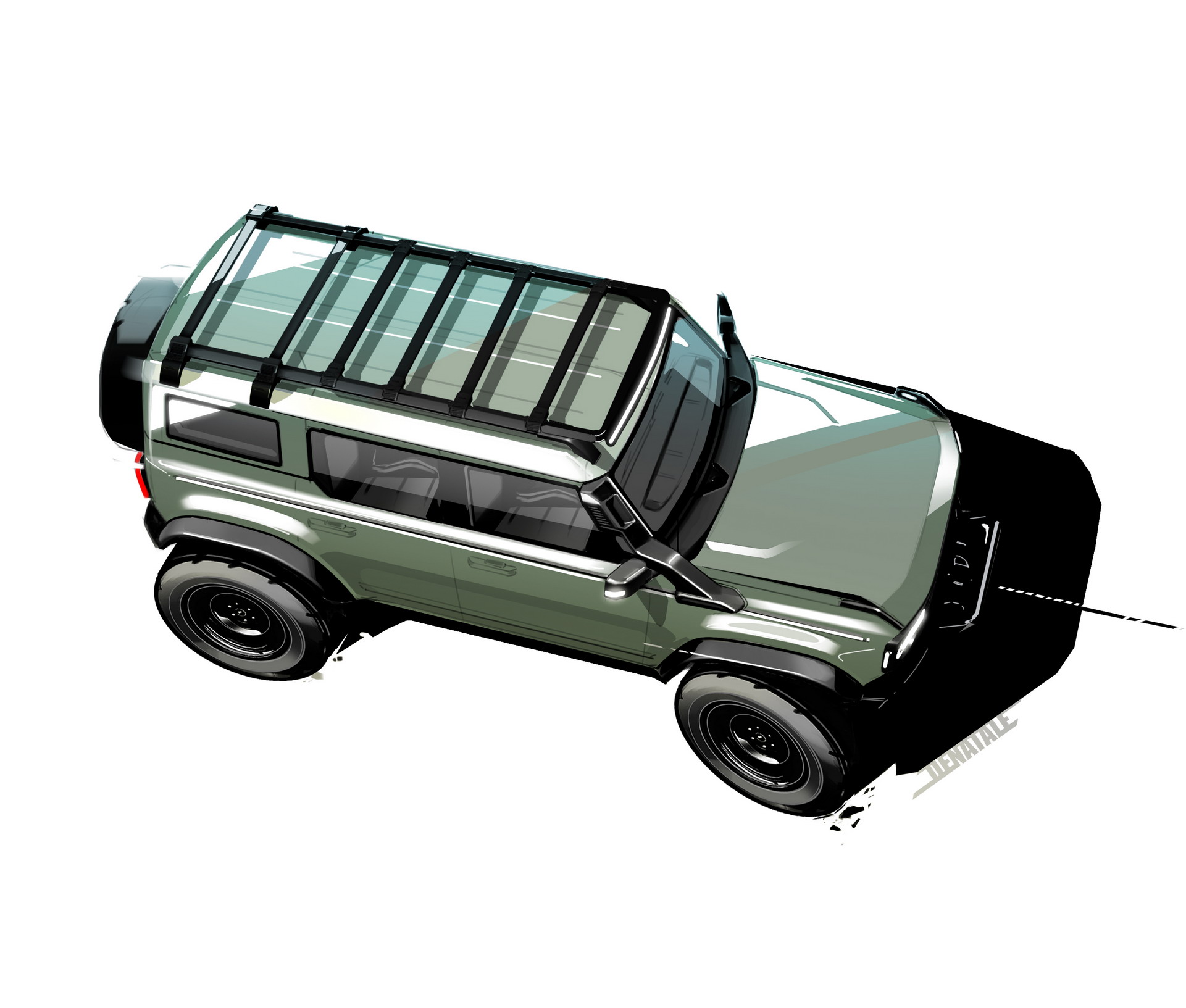 Download 2022 Ford Bronco Everglades Edition - Design Sketch HD Wallpaper 1921x1633 #48