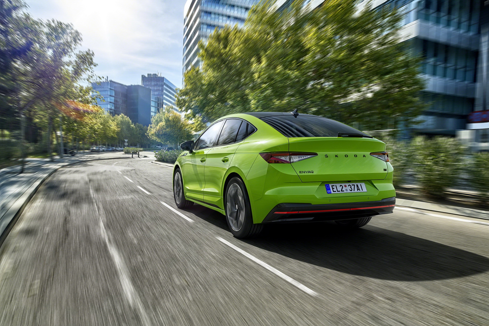 Download 2022 Skoda Enyaq Coupe RS iV - Rear HD Wallpaper 1921x1281 #4