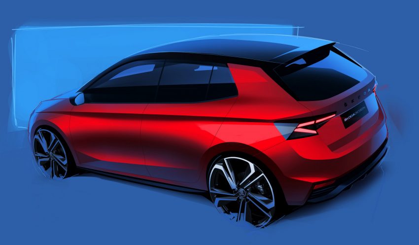 2022 Skoda Fabia Monte Carlo - Design Sketch Wallpaper 850x497 #21