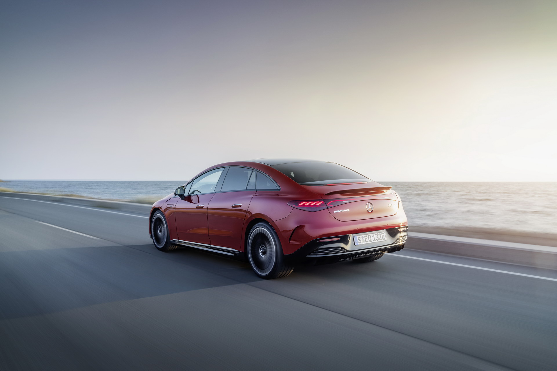 Download 2023 Mercedes-AMG EQE 43 4Matic - Rear Three-Quarter HD Wallpaper 1921x1281 #5