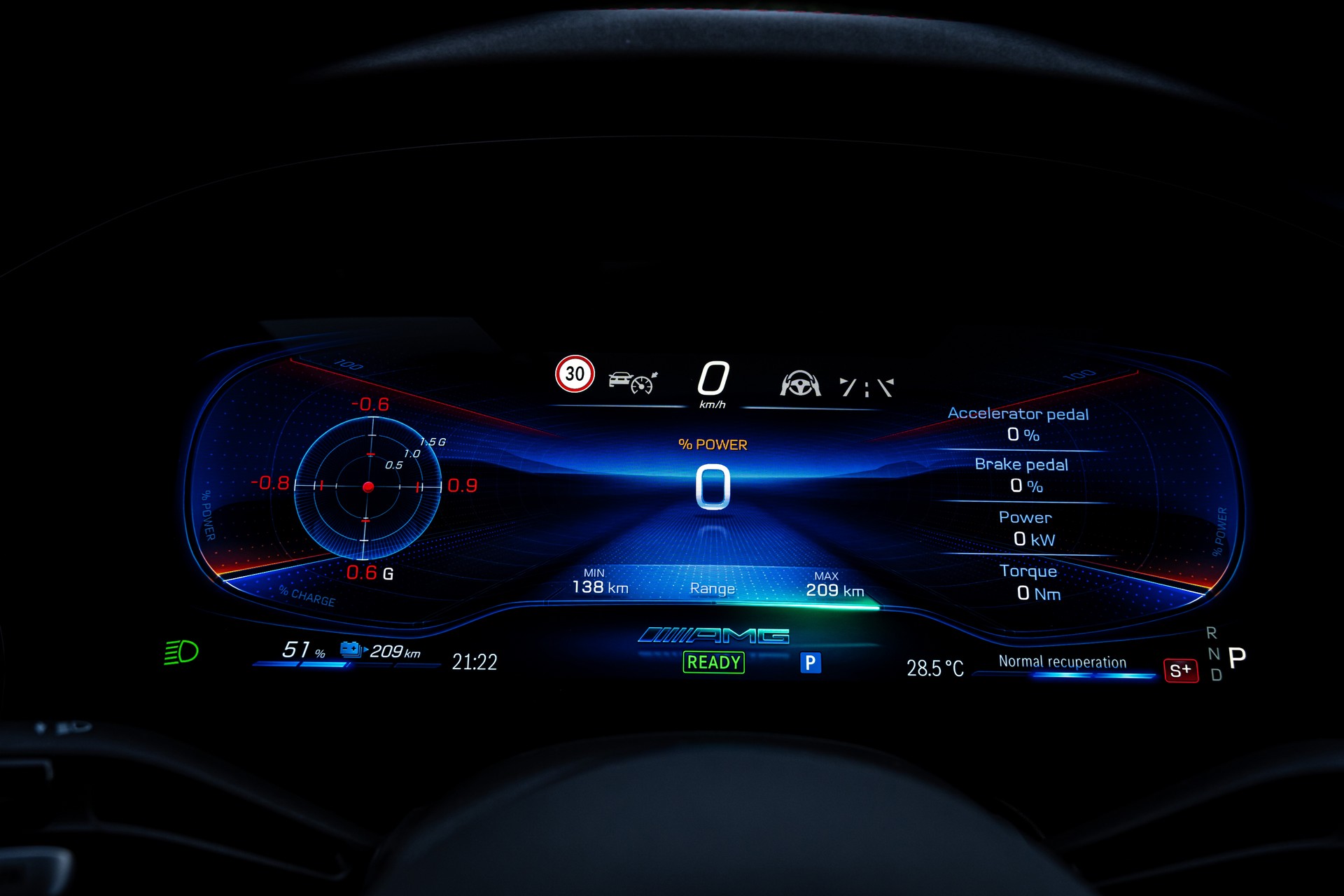 Download 2023 Mercedes-AMG EQE 53 4Matic+ - Digital Instrument Cluster HD Wallpaper 1920x1280 #49