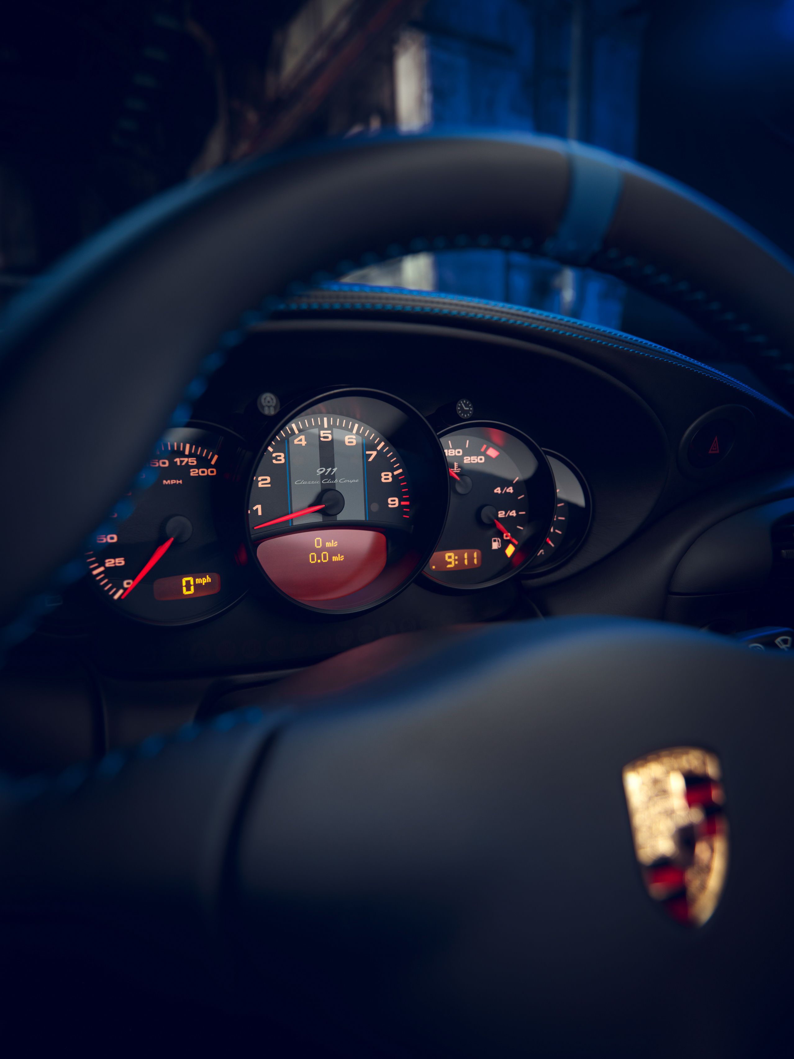 Download 022 Porsche 911 Classic Club Coupe - Interior, Steering Wheel HD Phone Wallpaper 2557x3409 #21