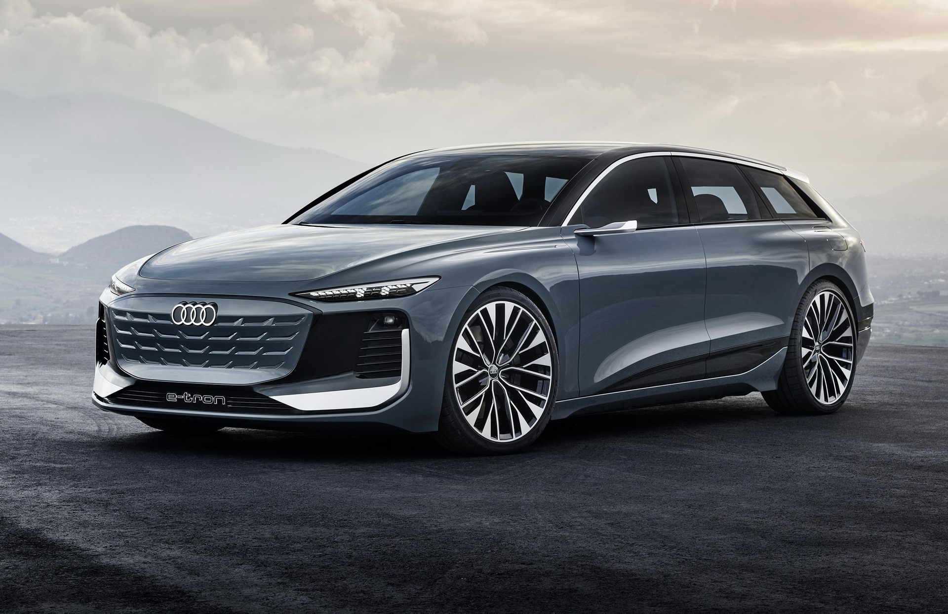 Download 2022 Audi A6 Avant e-tron Concept - Front Three-Quarter HD Wallpaper 1920x1243 #12