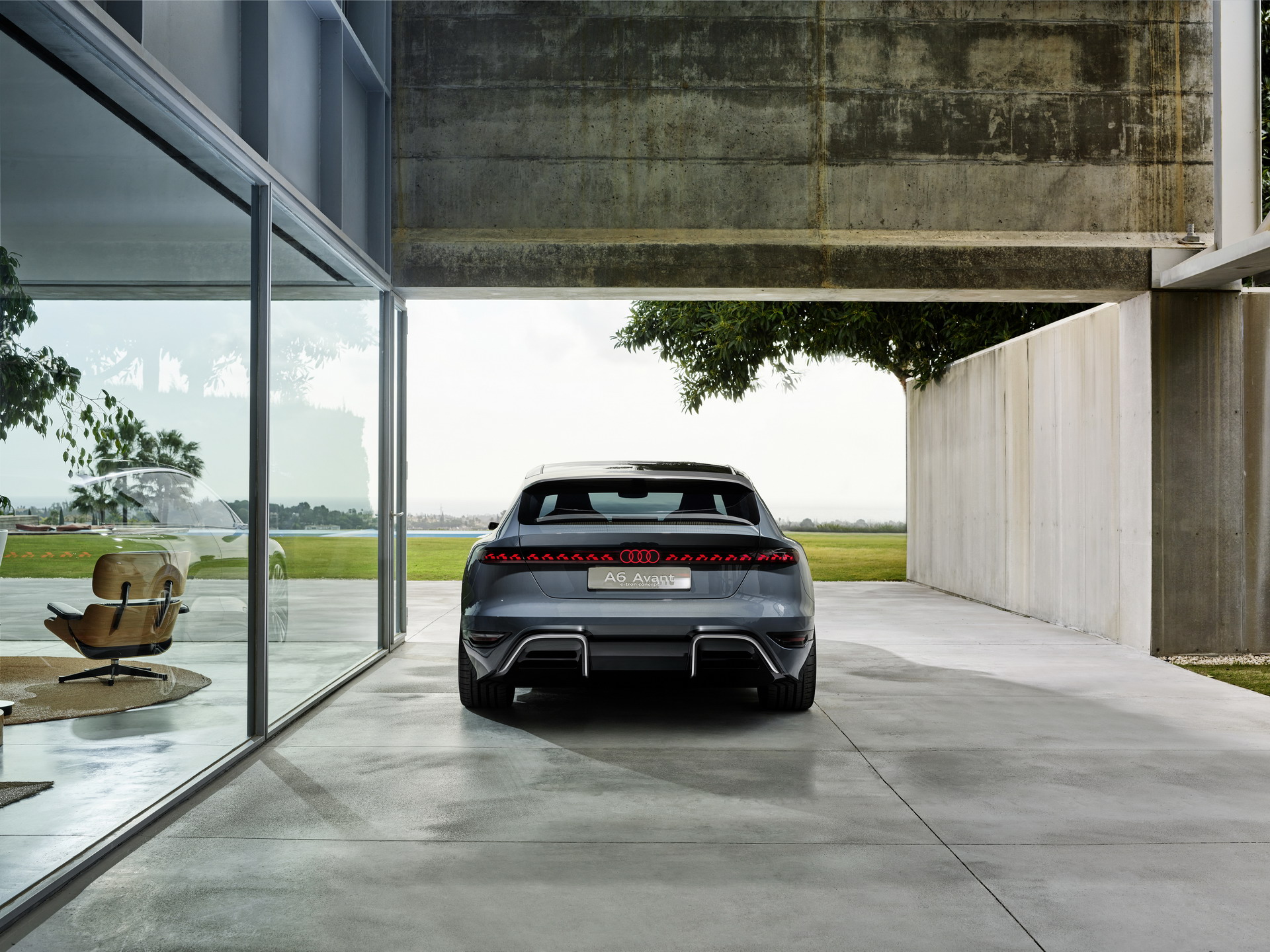Download 2022 Audi A6 Avant e-tron Concept - Rear HD Wallpaper 1920x1440 #11