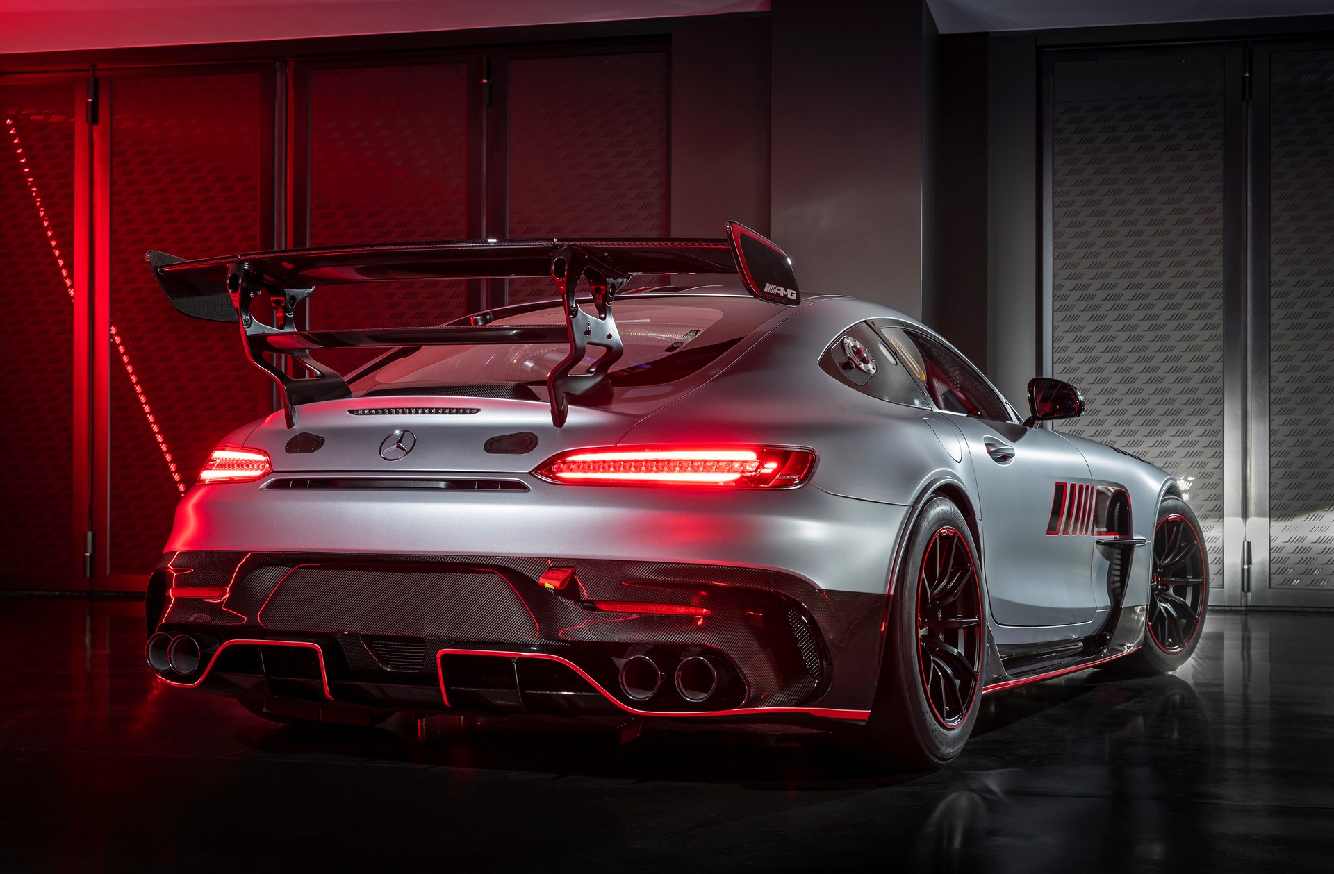 Download 2022 Mercedes-AMG GT Track Series - Rear Three-Quarter HD Wallpaper 1920x1259 #2