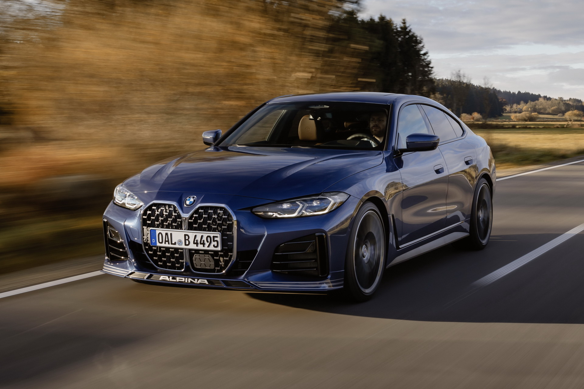 Download 2023 Alpina B4 Gran Coupe - Front Three-Quarter HD Wallpaper 1921x1281 #12