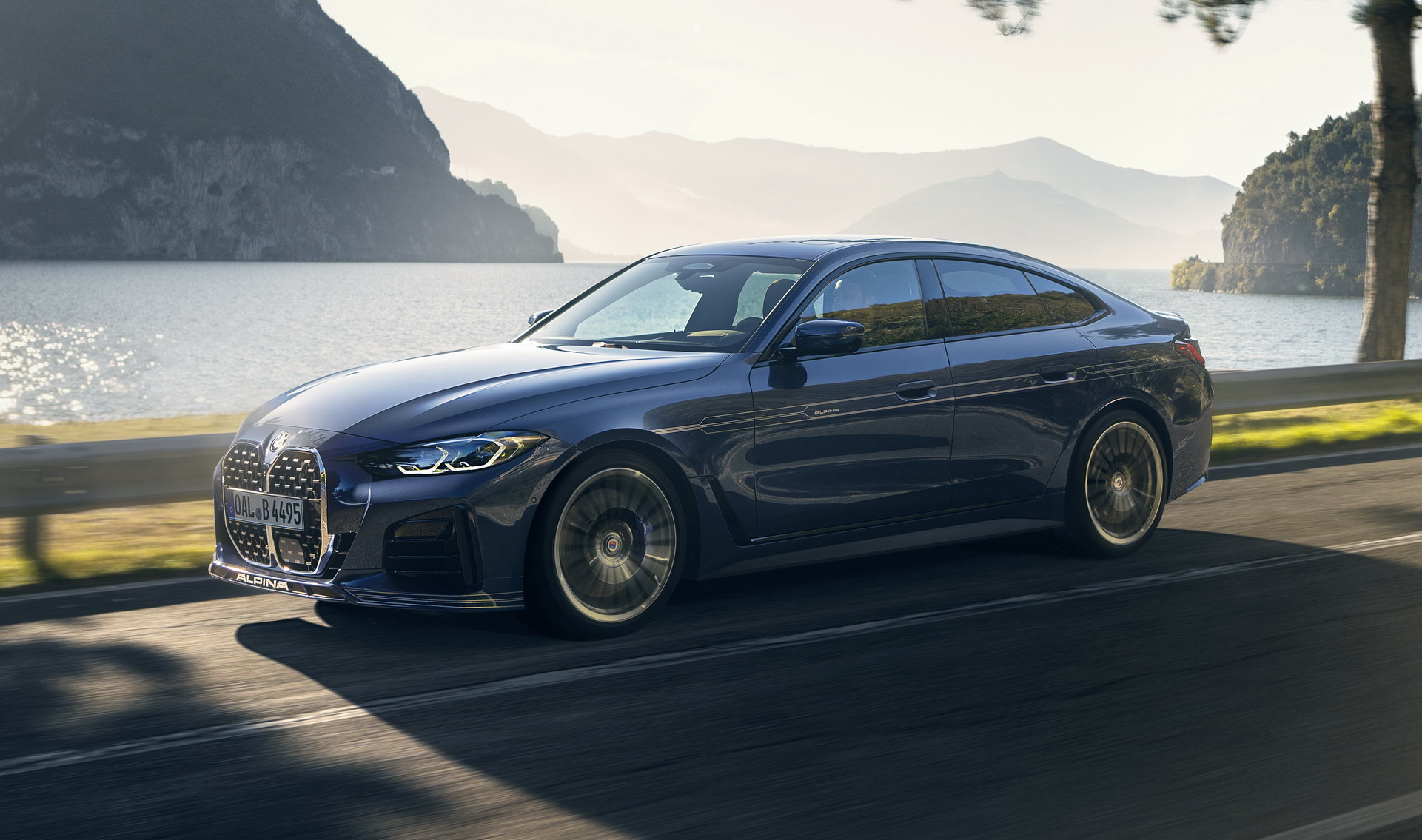 Download 2023 Alpina B4 Gran Coupe - Front Three-Quarter HD Wallpaper 1921x1135 #9