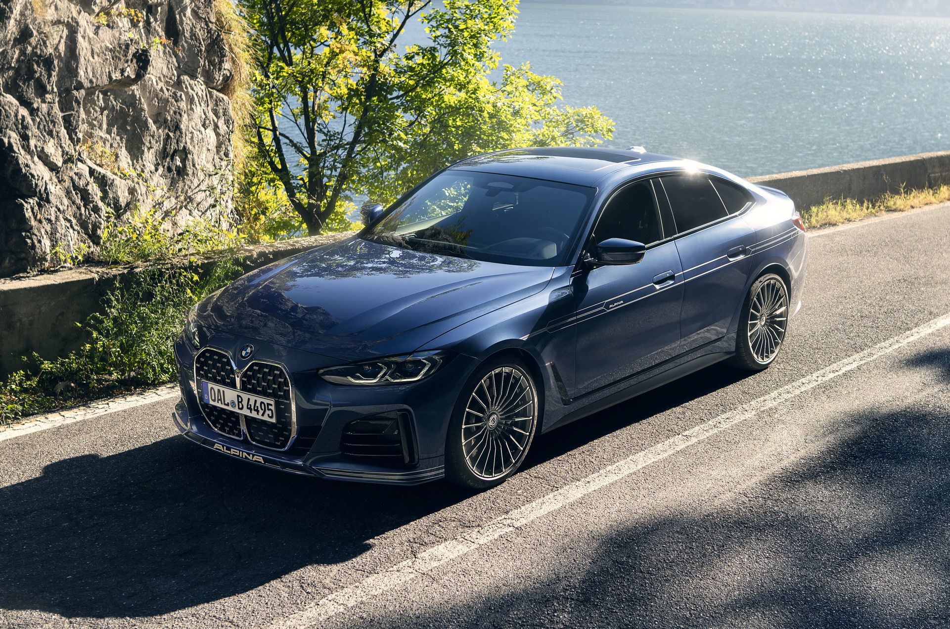 Download 2023 Alpina B4 Gran Coupe - Front Three-Quarter HD Wallpaper 1921x1272 #3