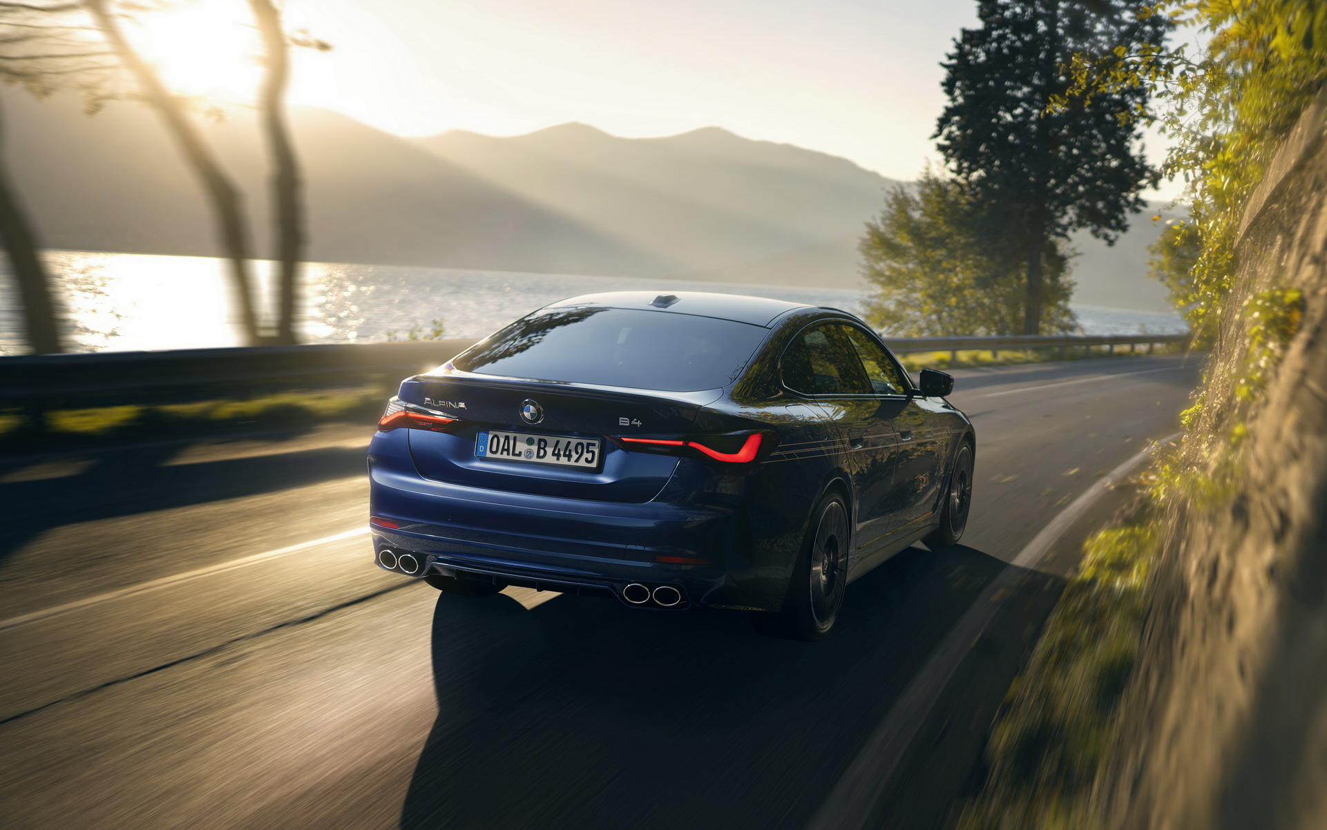 Download 2023 Alpina B4 Gran Coupe - Rear Three-Quarter HD Wallpaper 1921x1202 #7