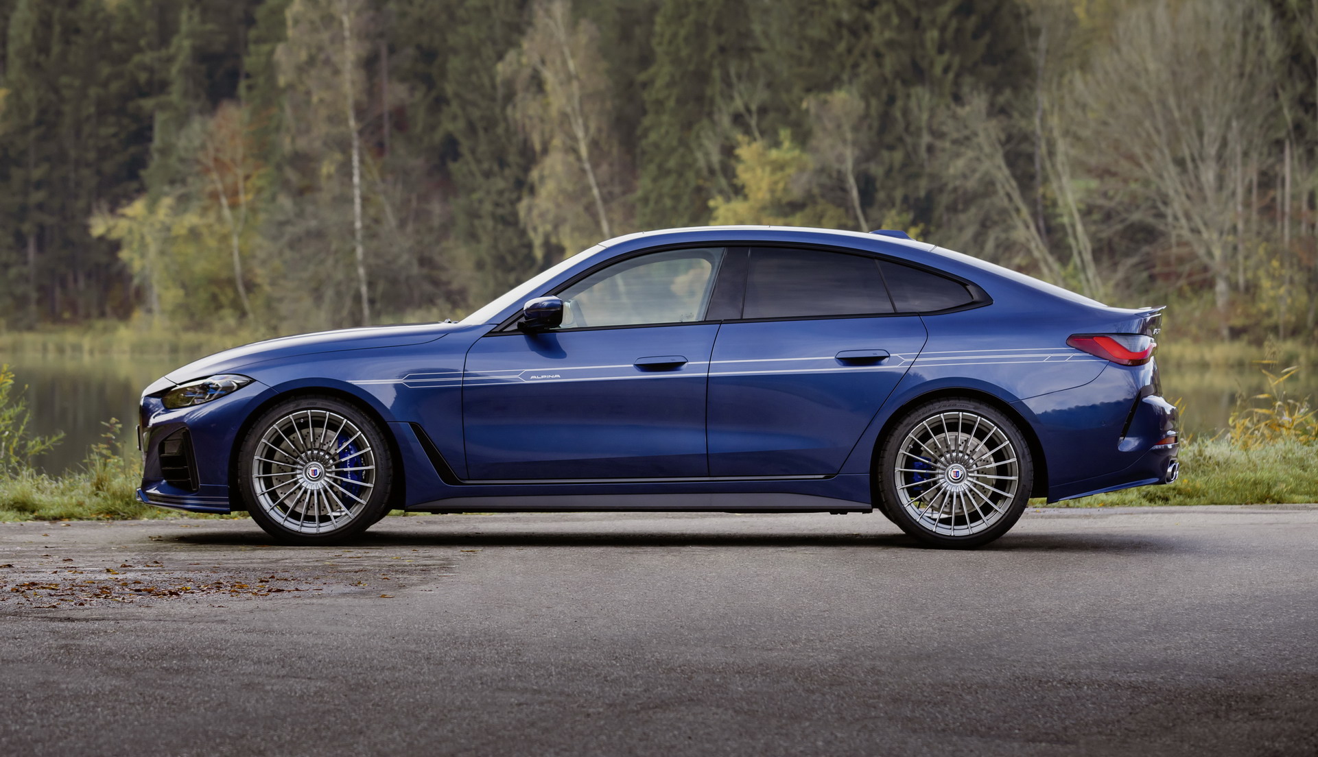 Download 2023 Alpina B4 Gran Coupe - Side HD Wallpaper 1921x1104 #30