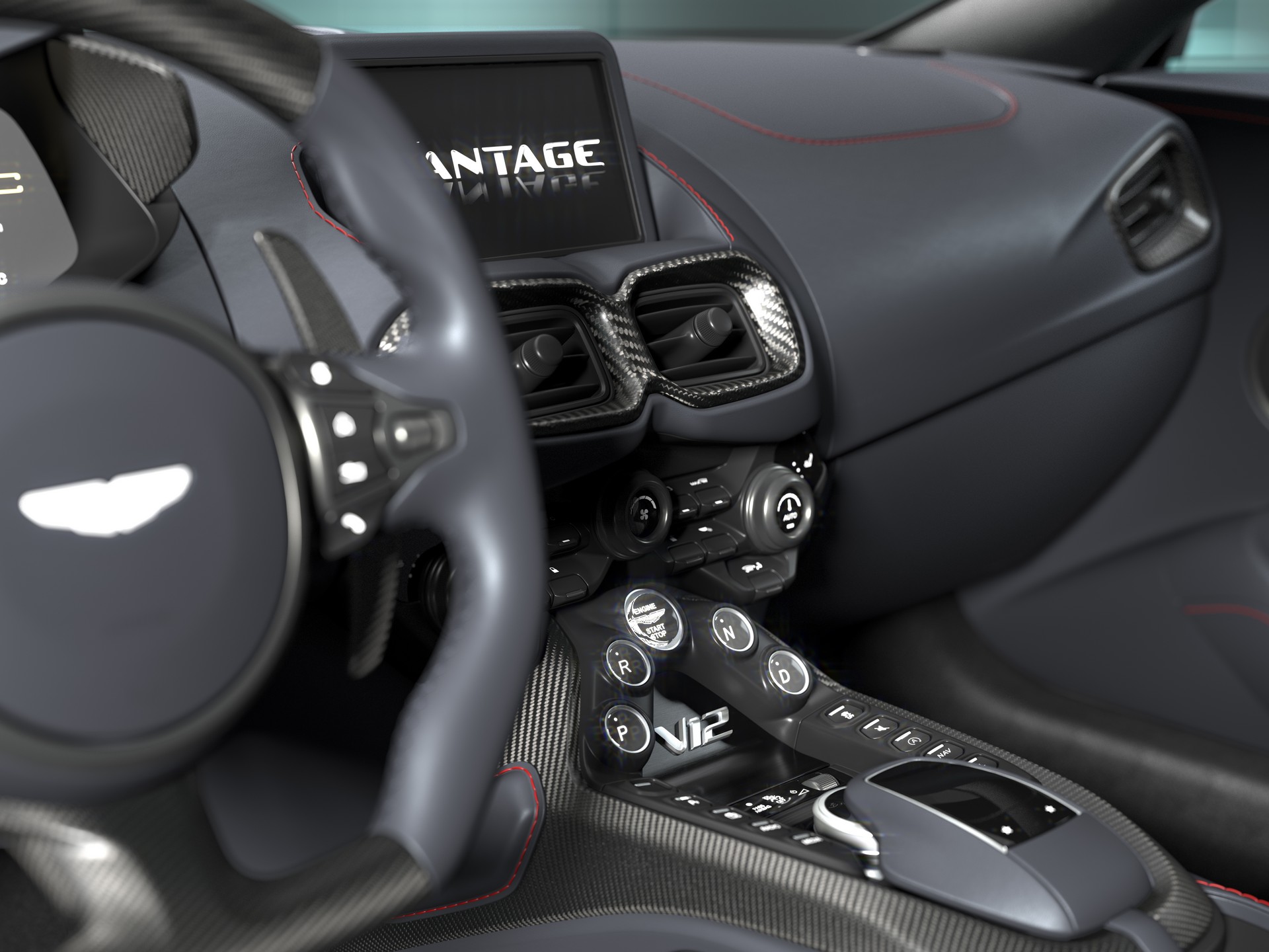 Download 2023 Aston Martin V12 Vantage - Interior, Detail HD Wallpaper 1920x1440 #50