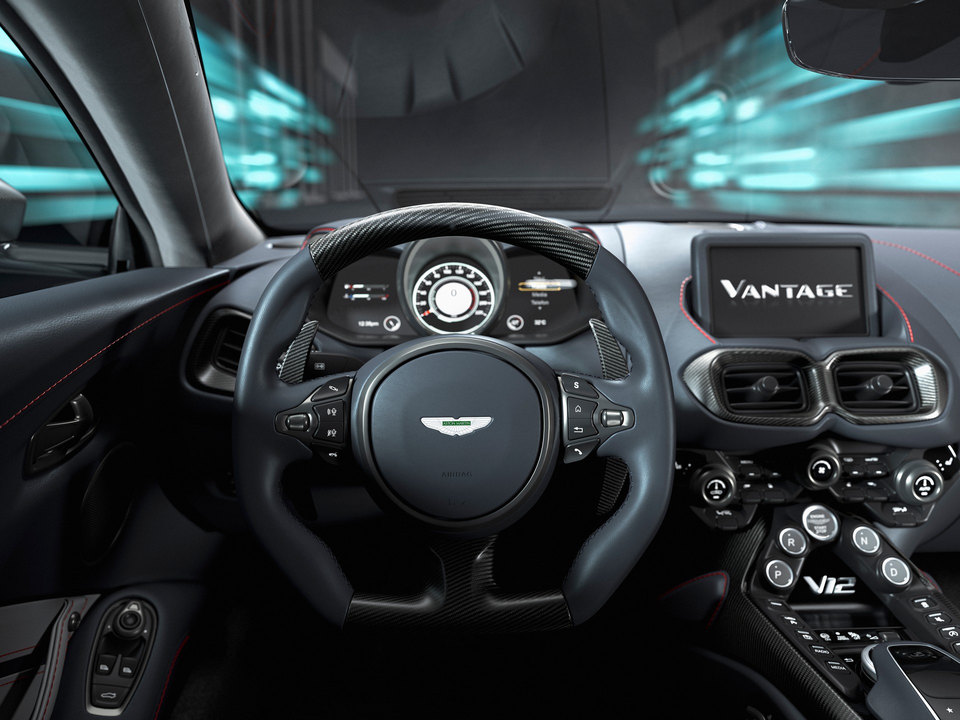 Download 2023 Aston Martin V12 Vantage - Interior, Steering Wheel HD Wallpaper 1920x1440 #48