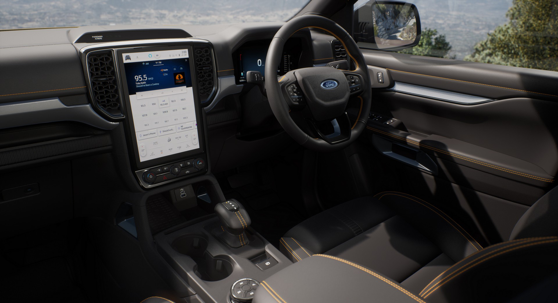 Download 2023 Ford Ranger Wildtrak - AU version - Central Console HD Wallpaper 1920x1044 #28