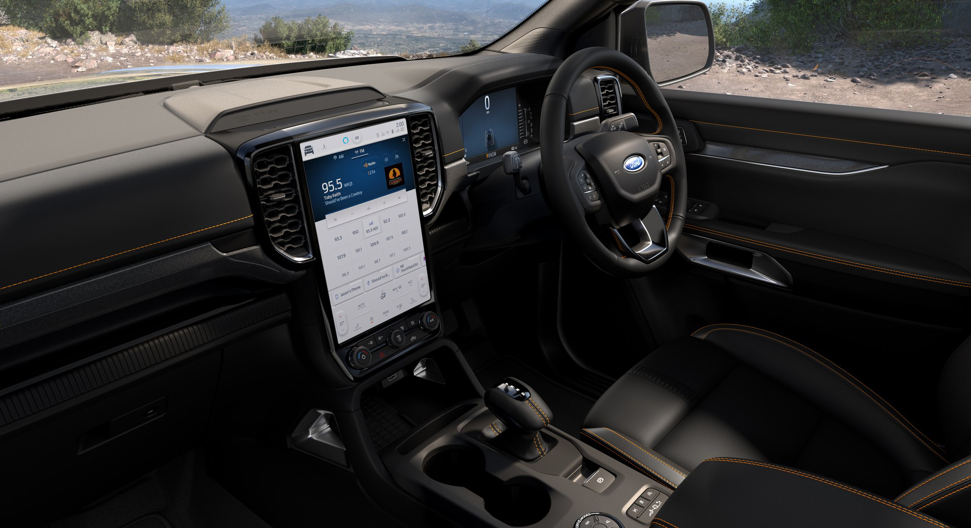 Download 2023 Ford Ranger Wildtrak - AU version - Interior HD Wallpaper 1920x1044 #30