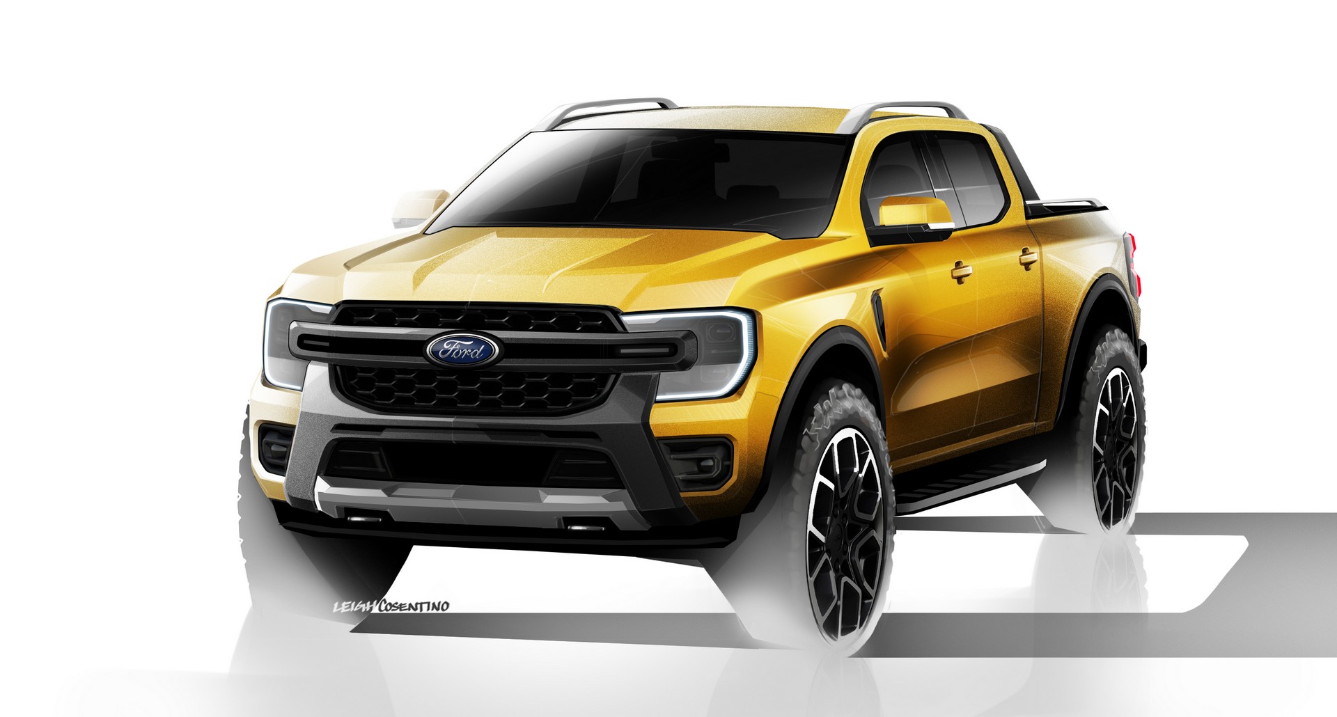 Download 2023 Ford Ranger XLT - AU version - Design Sketch HD Wallpaper 1920x1030 #20