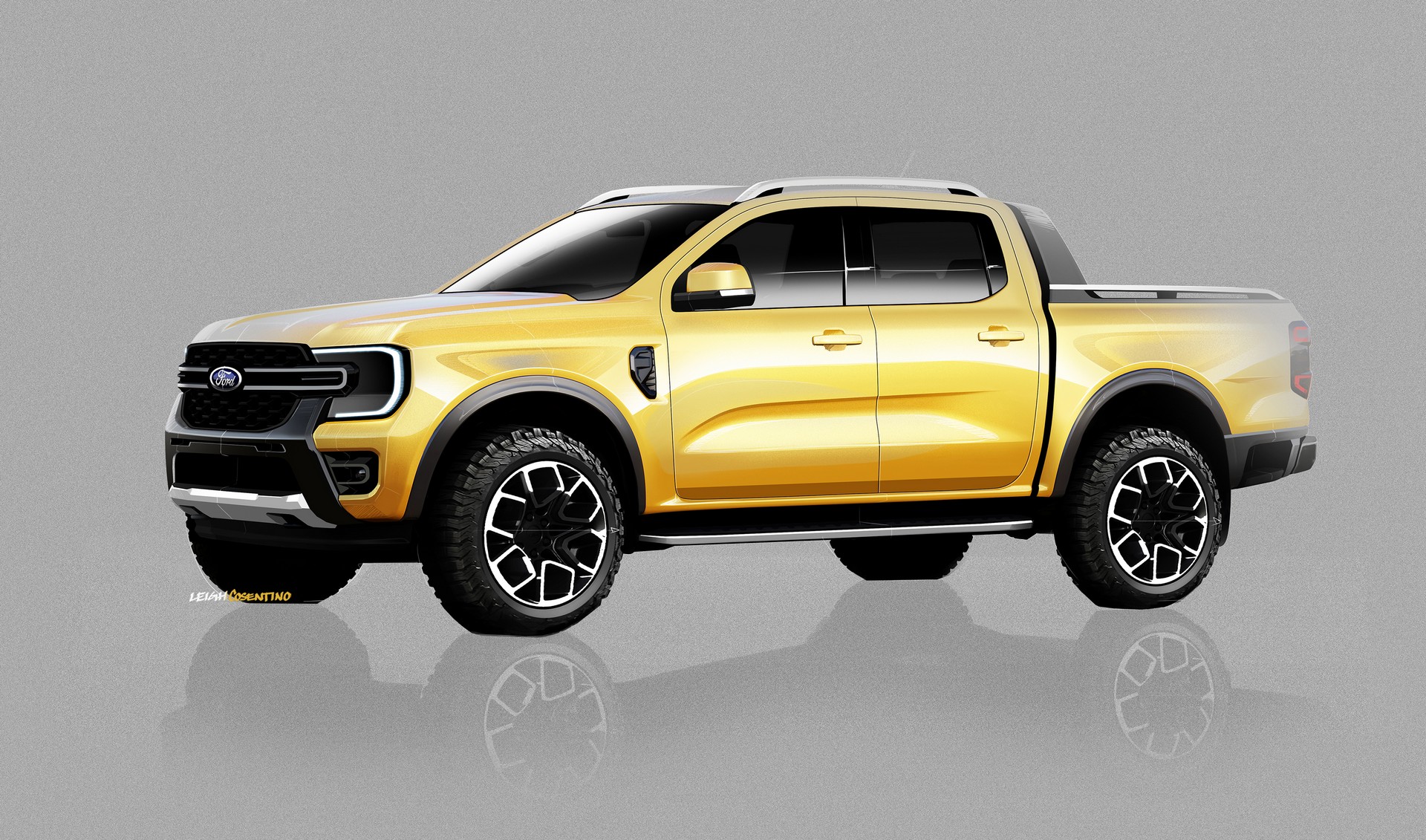 Download 2023 Ford Ranger XLT - AU version - Design Sketch HD Wallpaper 1920x1131 #22