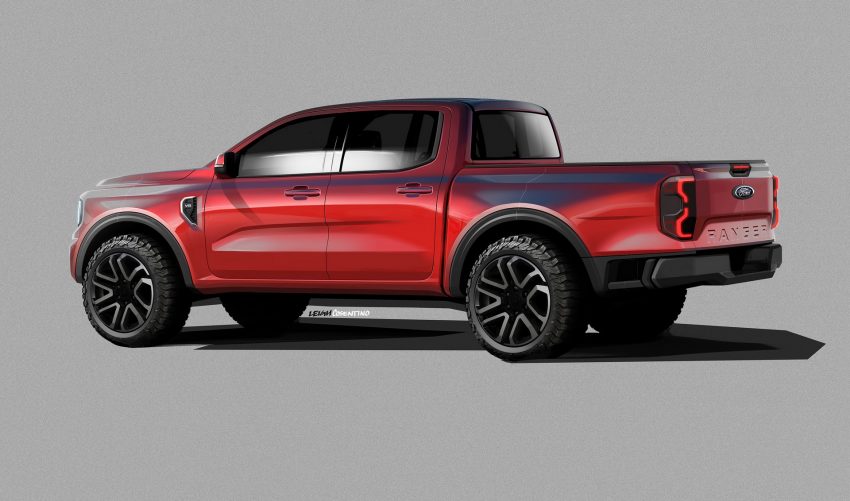 2023 Ford Ranger XLT - AU version - Design Sketch Wallpaper 850x501 #27