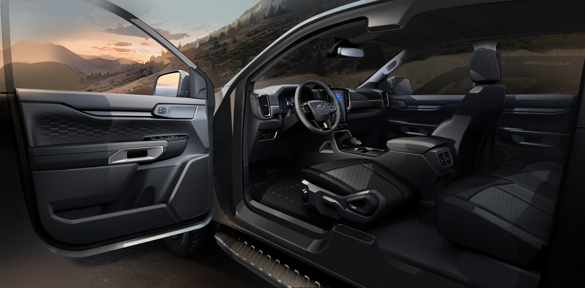 Download 2023 Ford Ranger XLT - AU version - Interior HD Wallpaper 1920x945 #17