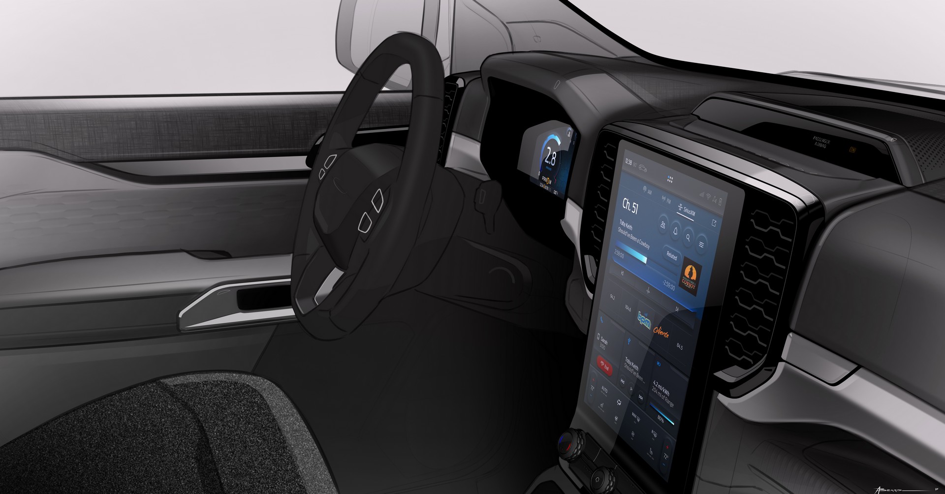 Download 2023 Ford Ranger XLT - AU version - Interior HD Wallpaper 1920x1004 #16
