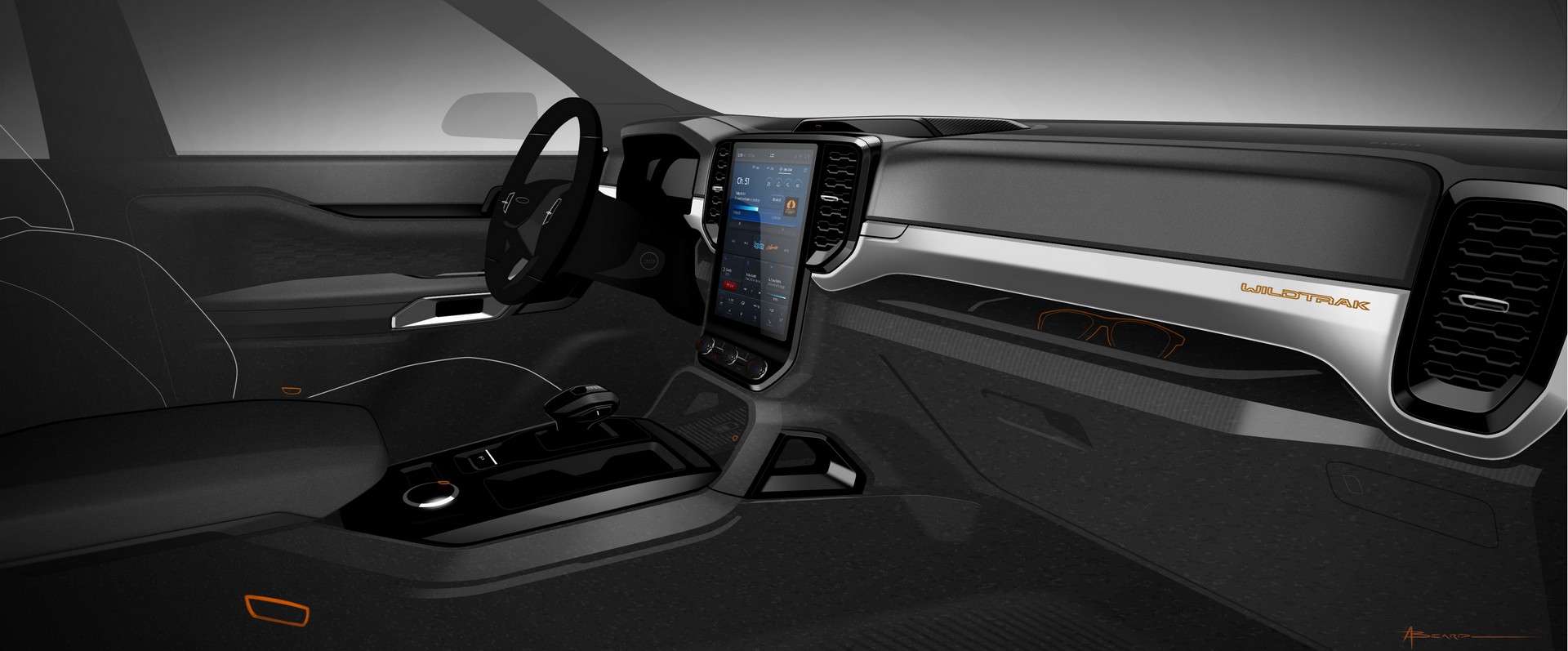 Download 2023 Ford Ranger XLT - AU version - Interior HD Wallpaper 1920x797 #15