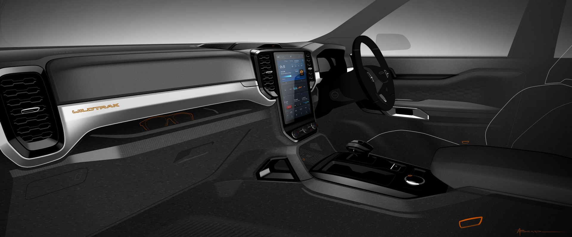 Download 2023 Ford Ranger XLT - AU version - Interior HD Wallpaper 1920x797 #14