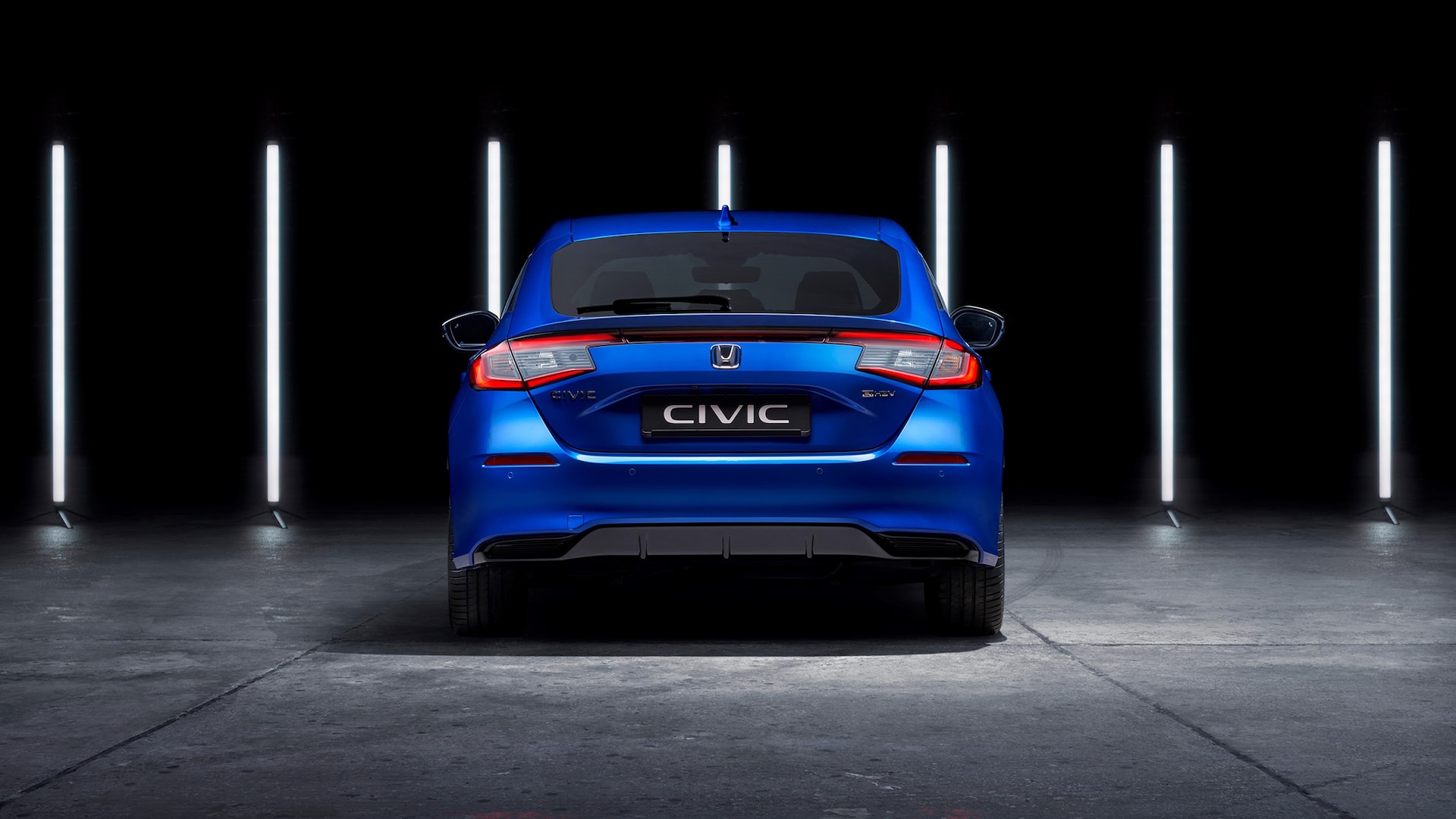 Download 2023 Honda Civic eHEV - Rear HD Wallpaper 1920x1080 #9