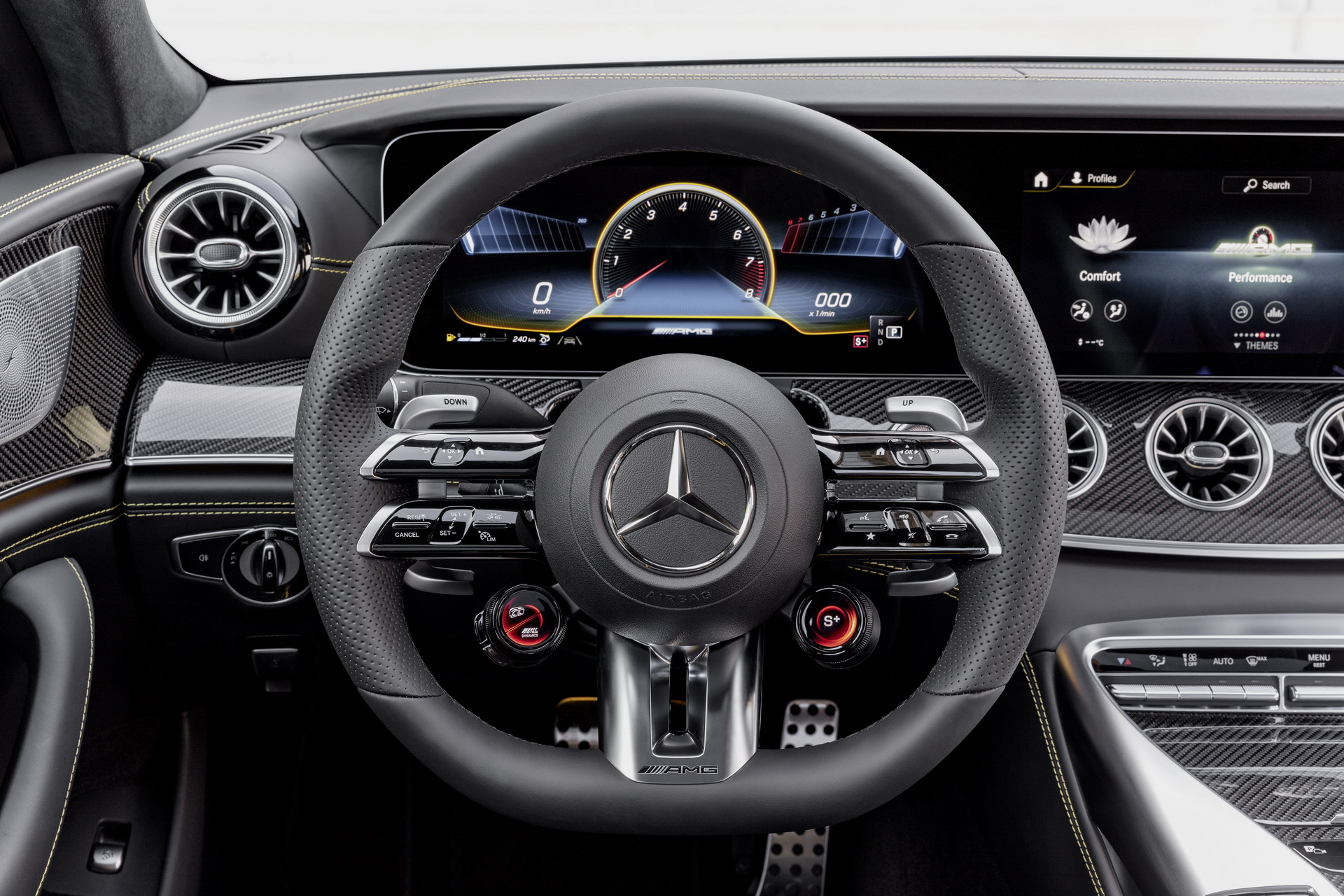 Download 2023 Mercedes-AMG GT 63 S 4-Door Coupe - Interior, Steering Wheel HD Wallpaper 1920x1280 #25