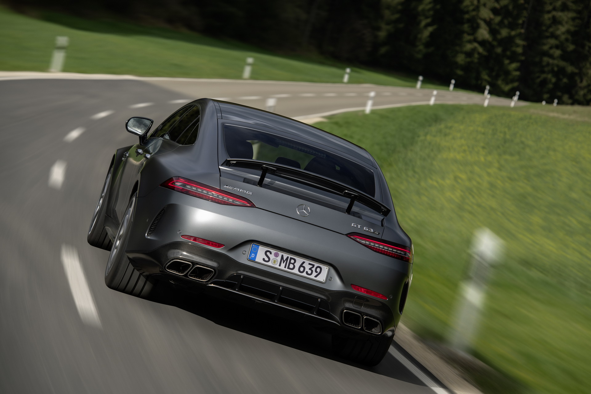 Download 2023 Mercedes-AMG GT 63 S 4-Door Coupe - Rear HD Wallpaper 1920x1280 #11