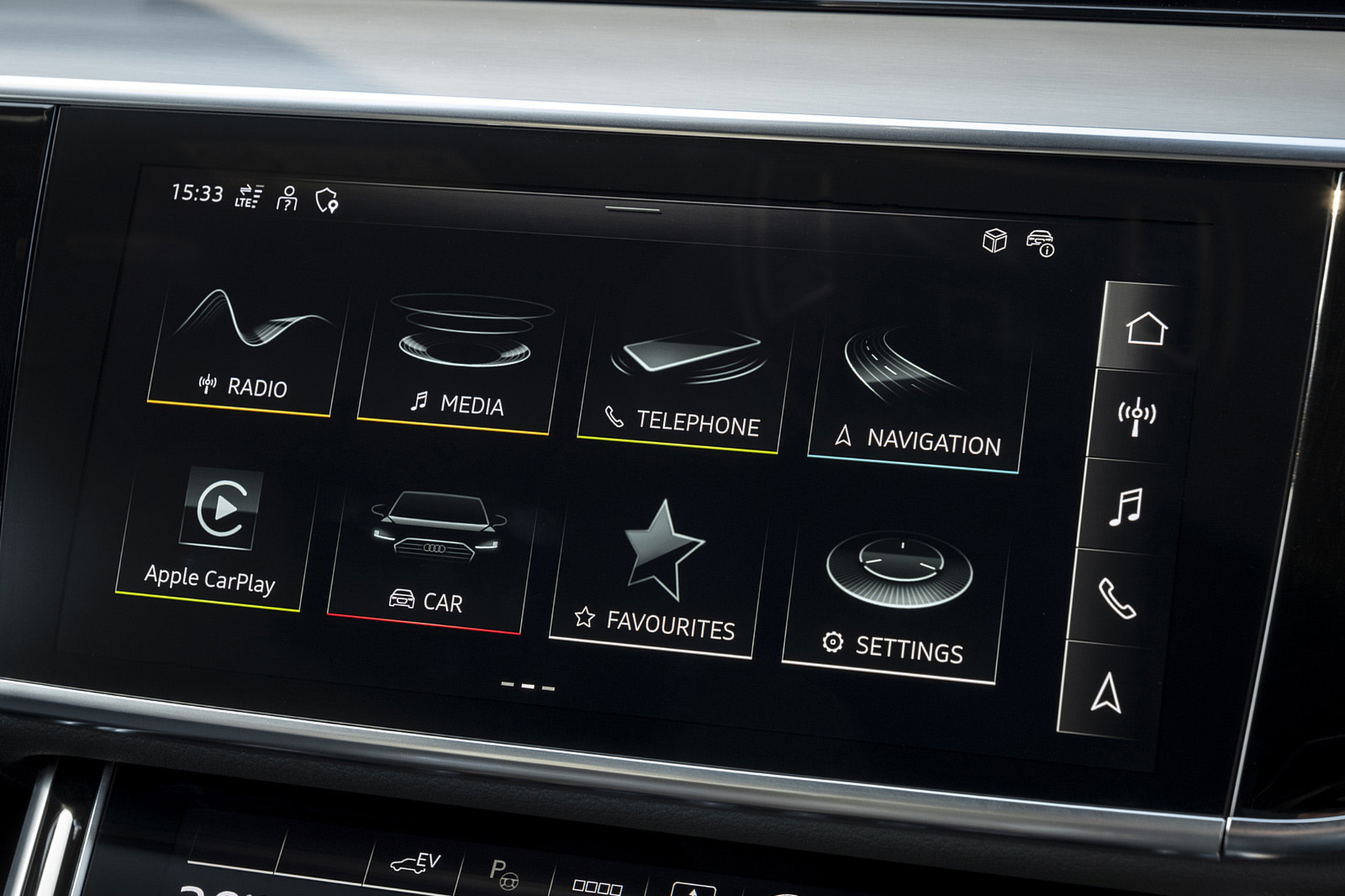 Download 2022 Audi A8 L 60 TFSI e - UK version - Central Console HD Wallpaper 1920x1279 #54