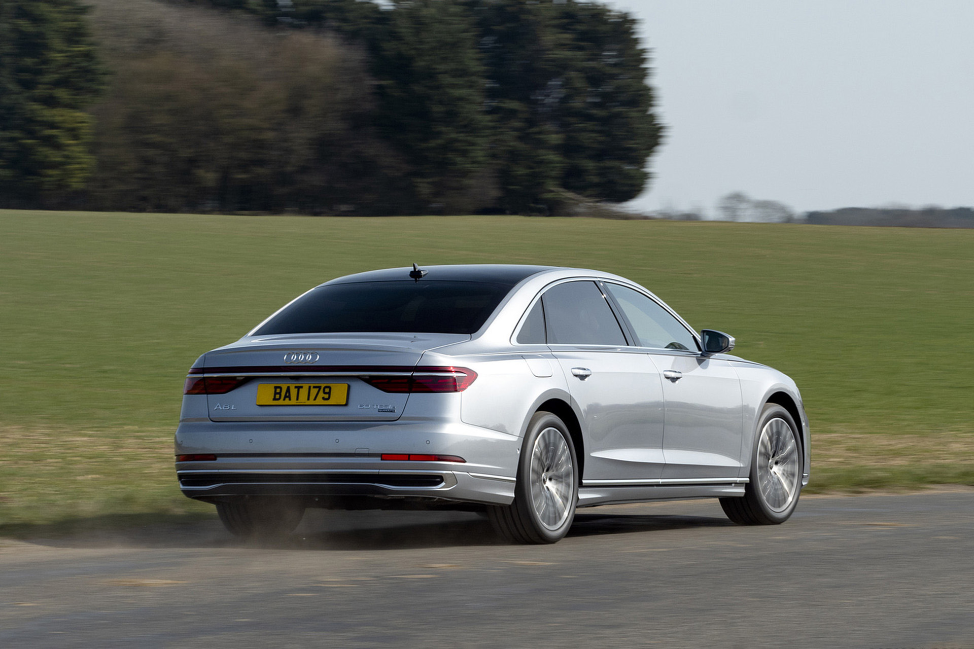 Download 2022 Audi A8 L 60 TFSI e - UK version - Rear Three-Quarter HD Wallpaper 1920x1280 #2