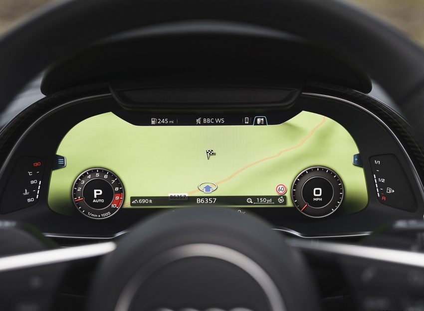 2022 Audi R8 Coupé V10 Performance RWD - UK version - Digital Instrument Cluster Wallpaper 850x624 #97