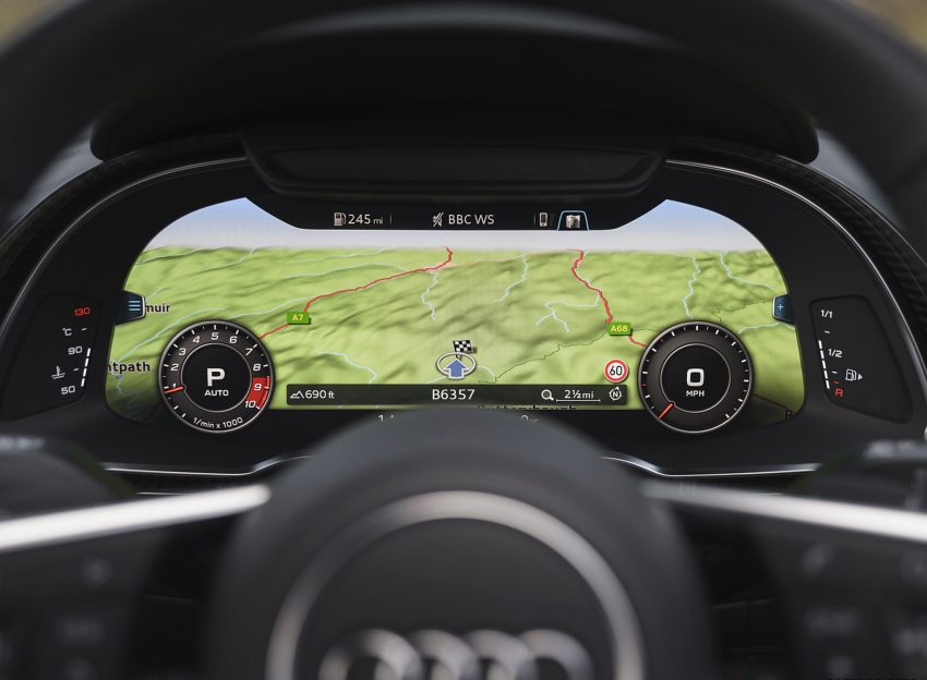 2022 Audi R8 Coupé V10 Performance RWD - UK version - Digital Instrument Cluster Wallpaper 850x624 #98