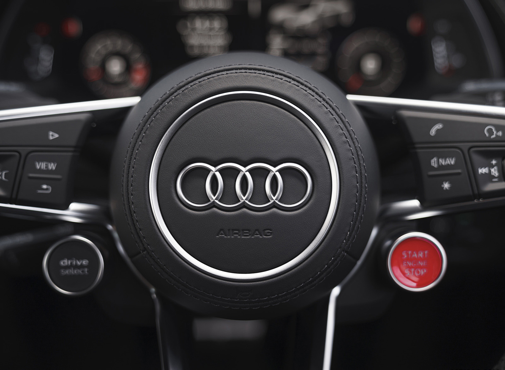 Download 2022 Audi R8 Coupé V10 Performance RWD - UK version - Interior, Steering Wheel HD Wallpaper 1920x1409 #101