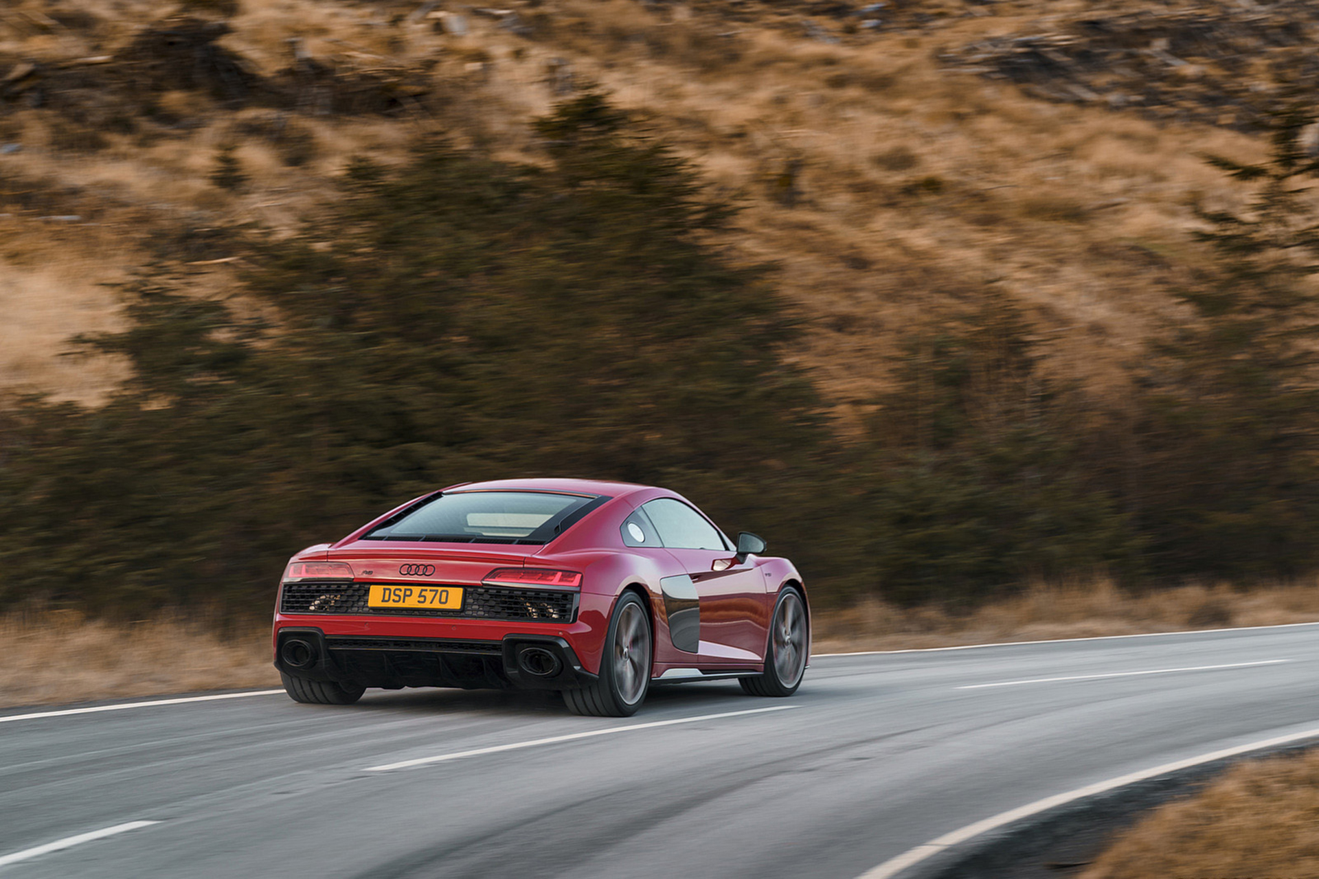 Download 2022 Audi R8 Coupé V10 Performance RWD - UK version - Rear Three-Quarter HD Wallpaper 1920x1280 #5