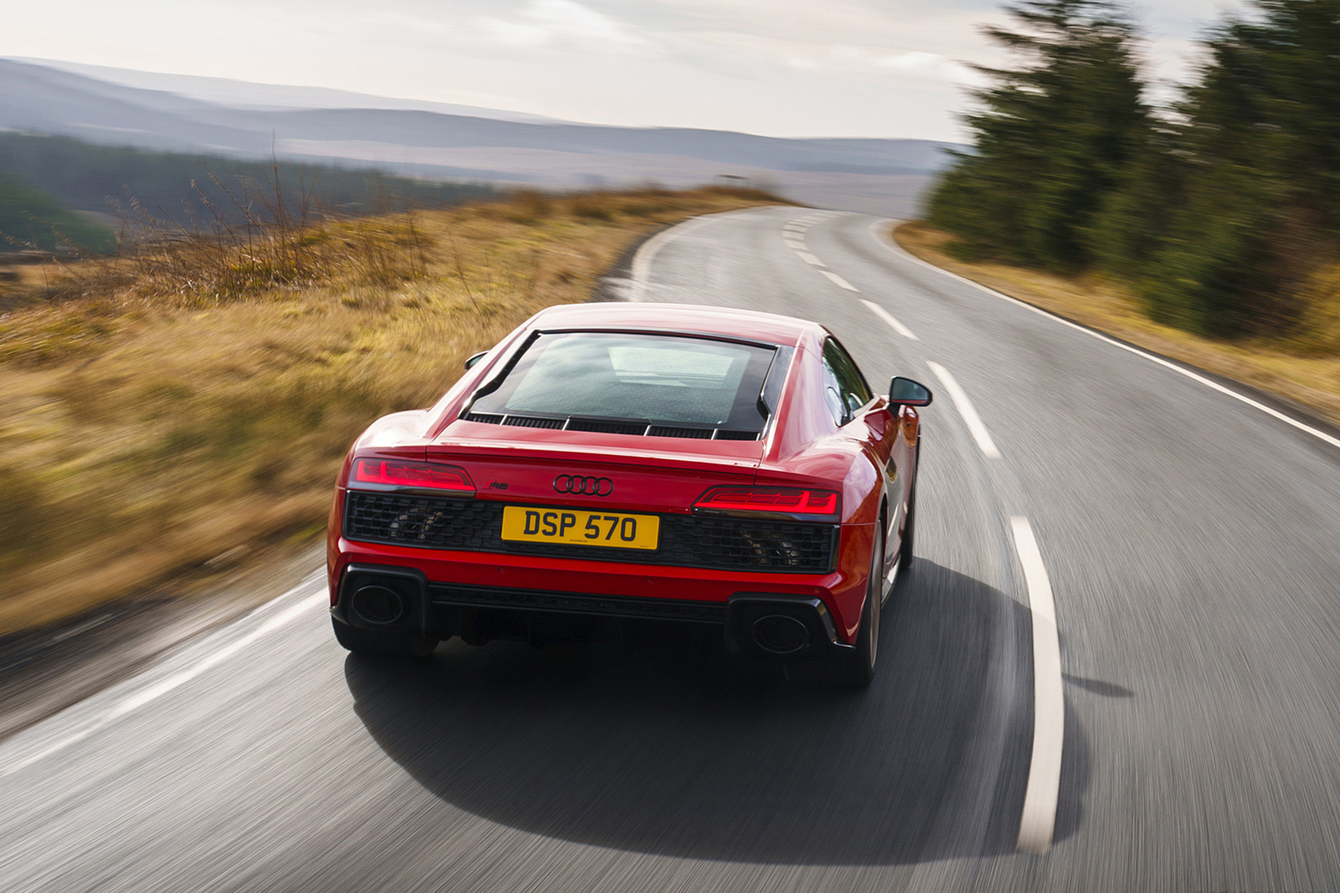 Download 2022 Audi R8 Coupé V10 Performance RWD - UK version - Rear HD Wallpaper 1920x1280 #36