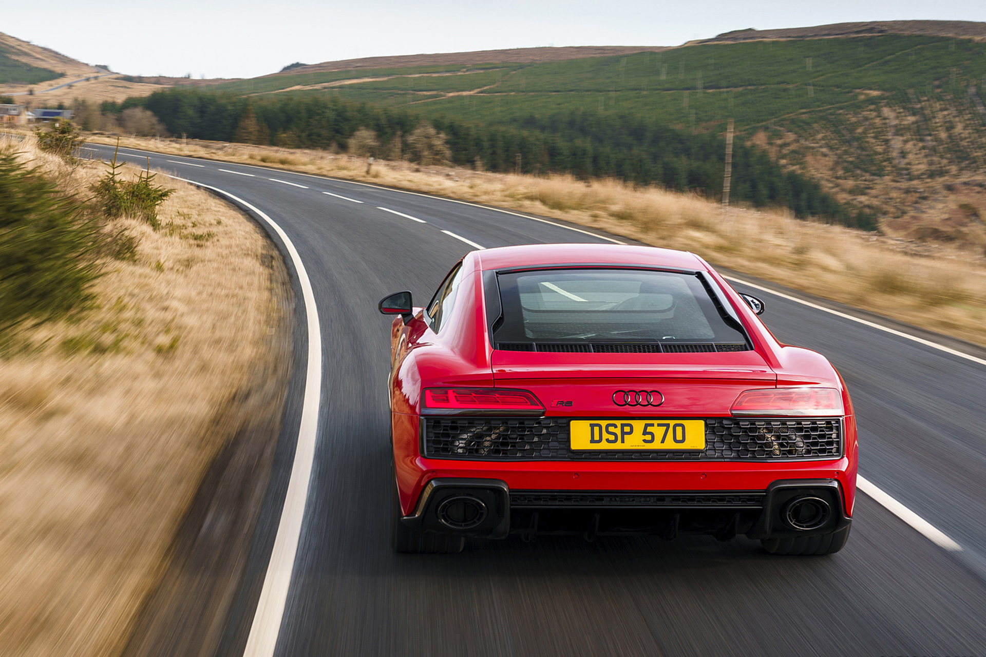 Download 2022 Audi R8 Coupé V10 Performance RWD - UK version - Rear HD Wallpaper 1920x1280 #25