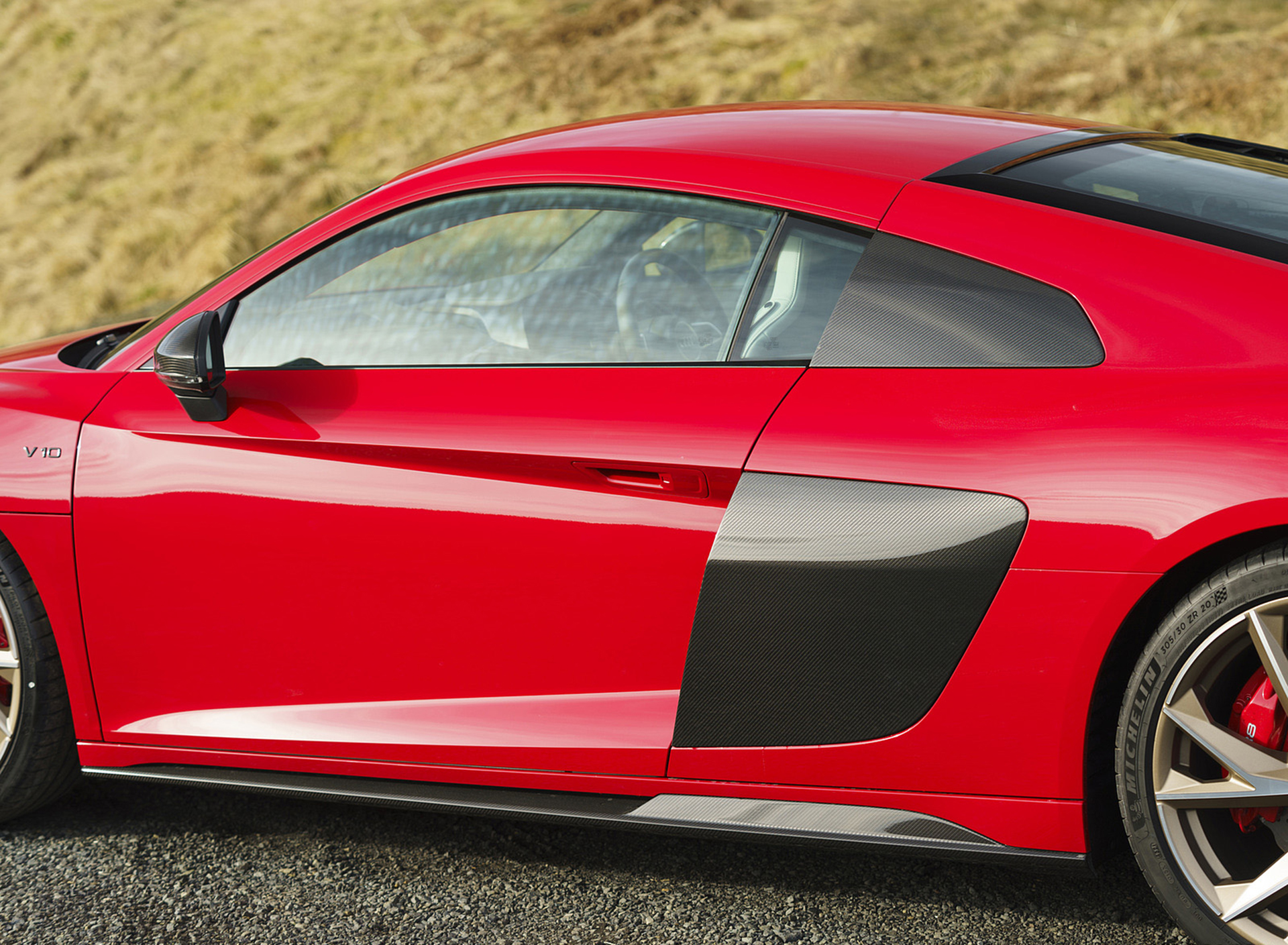 Download 2022 Audi R8 Coupé V10 Performance RWD - UK version - Side Vent HD Wallpaper 1920x1409 #73