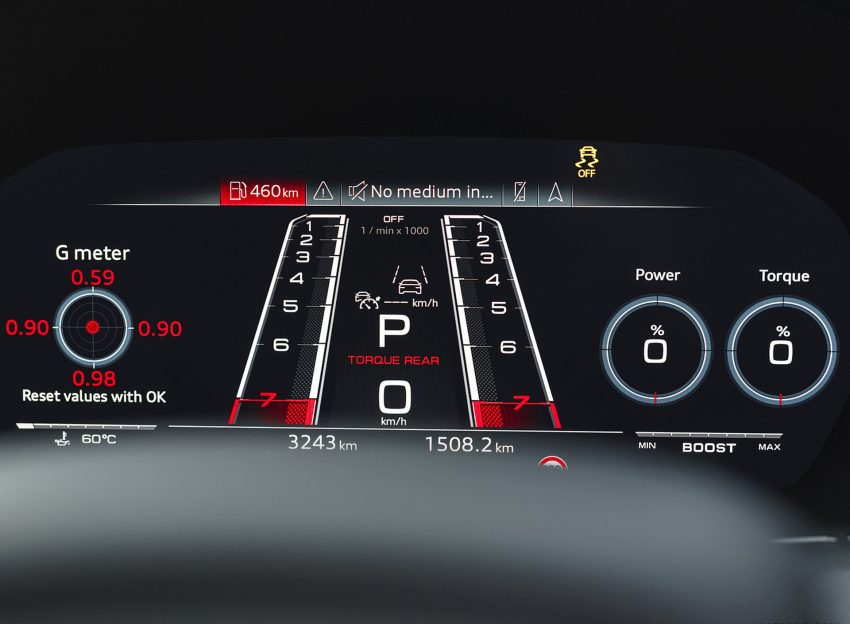 2022 Audi RS3 Sportback Launch Edition - UK version - Digital Instrument Cluster Wallpaper 850x624 #91