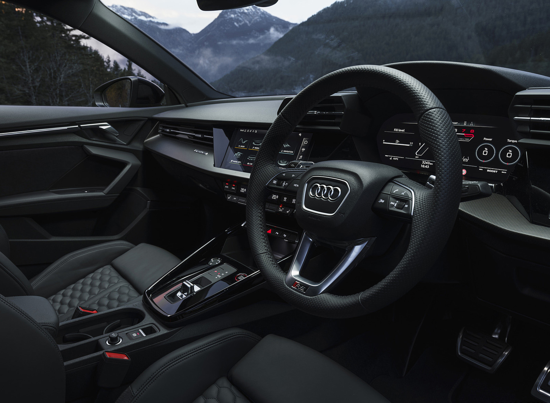 Download 2022 Audi RS3 Sportback Launch Edition - UK version - Interior HD Wallpaper 1920x1409 #80