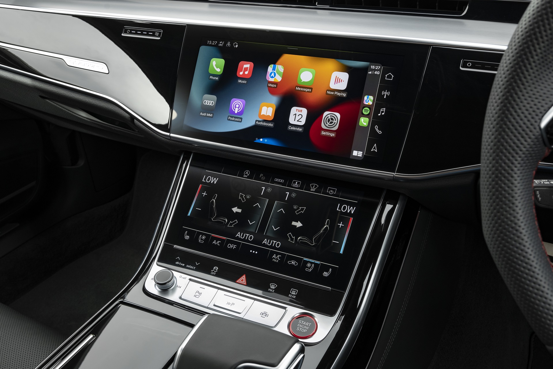 Download 2022 Audi S8 TFSI quattro - UK version - Central Console HD Wallpaper 1920x1280 #50