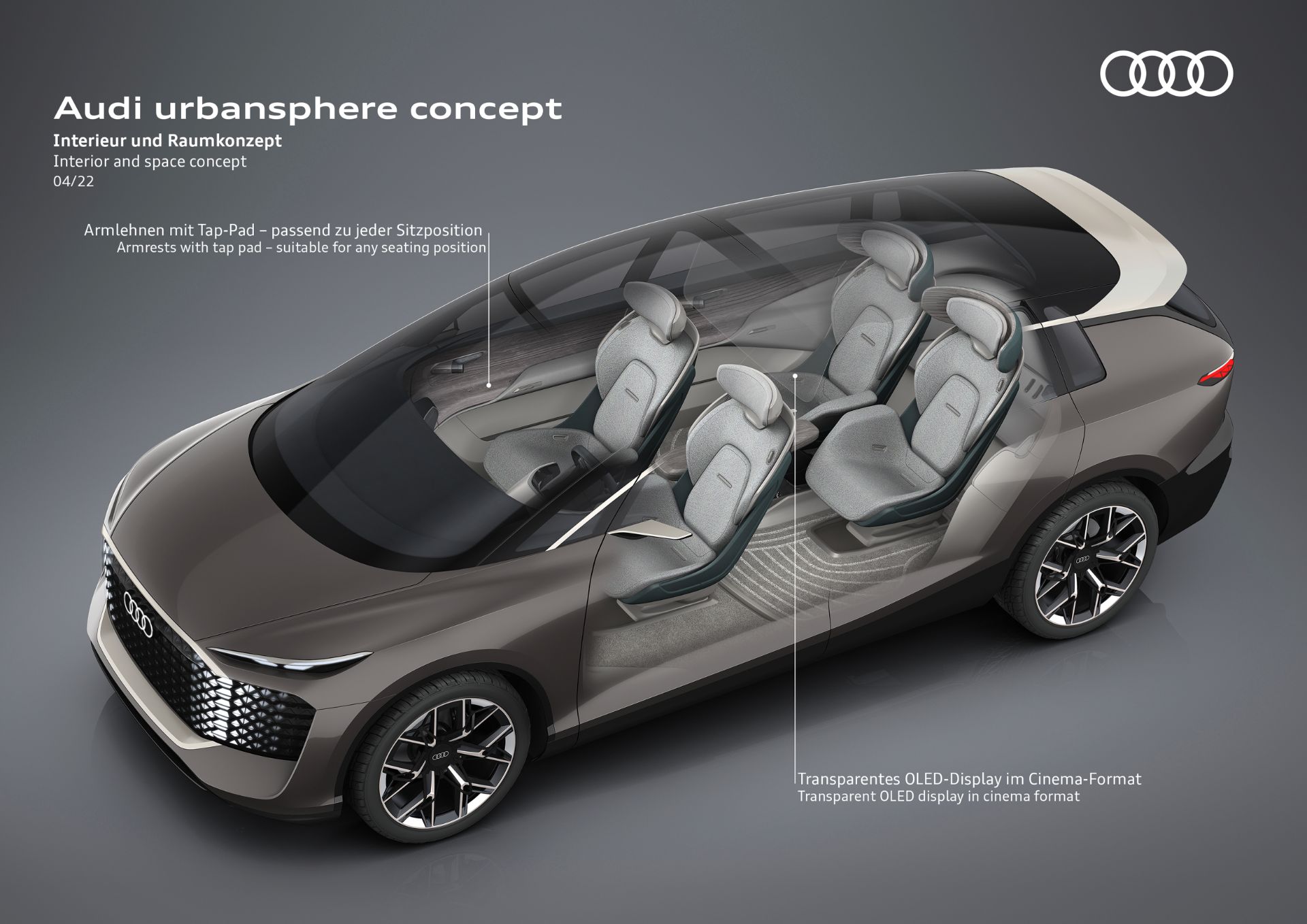 Download 2022 Audi Urbansphere Concept - Interior and space concept HD Wallpaper 1920x1358 #87