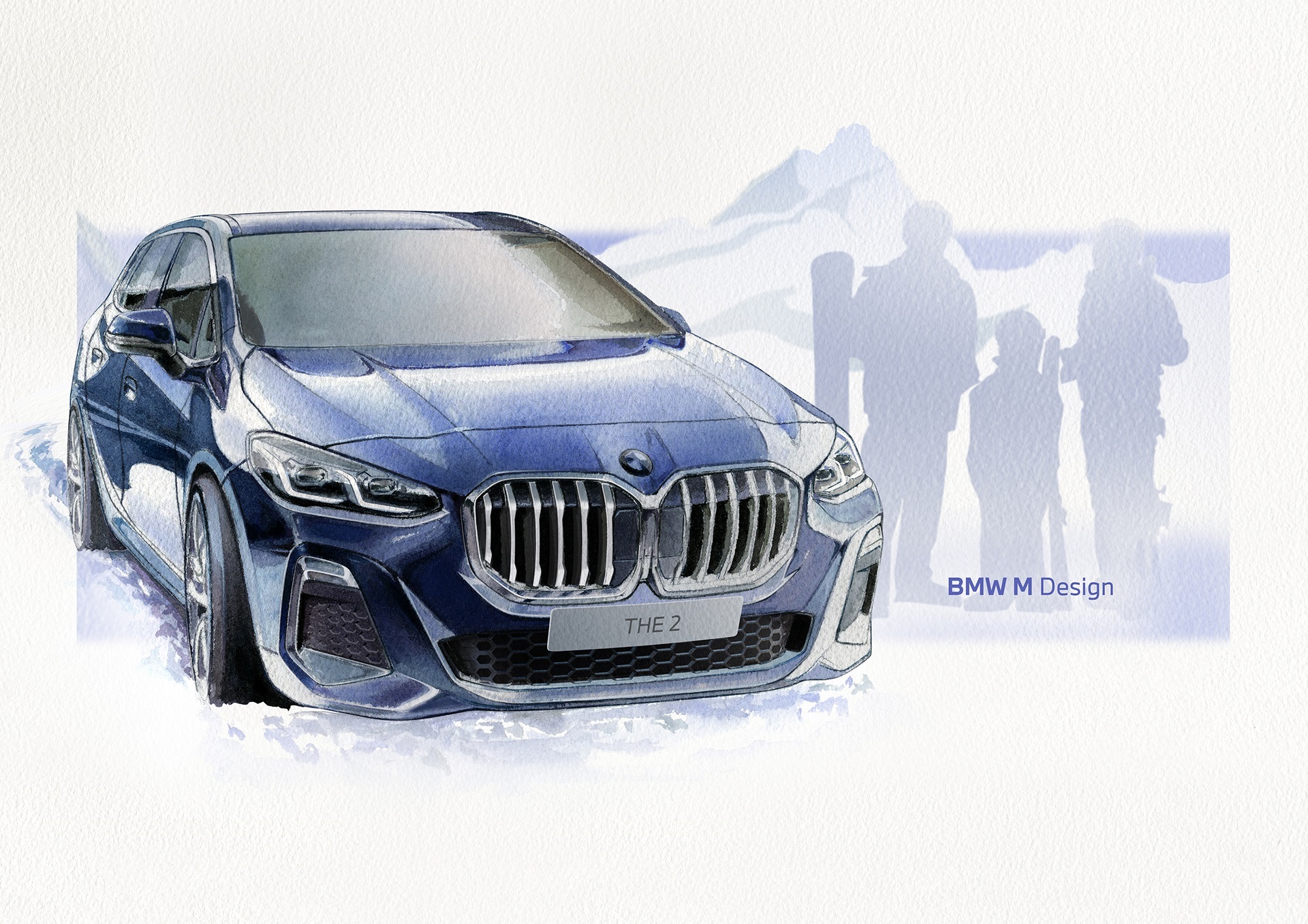 Download 2022 BMW 220i Active Tourer - UK version - Design Sketch HD Wallpaper 1920x1357 #55