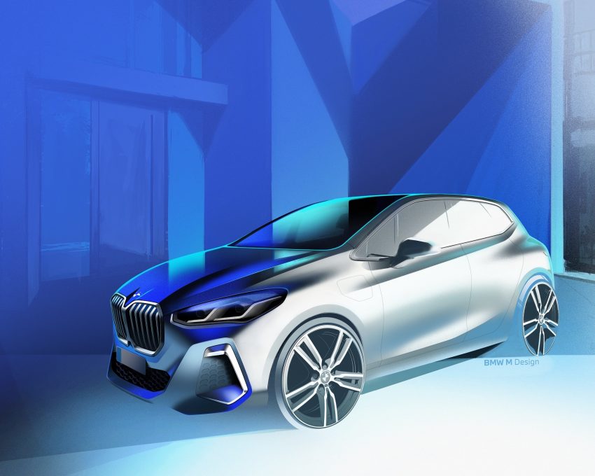 2022 BMW 220i Active Tourer - UK version - Design Sketch Wallpaper 850x680 #60