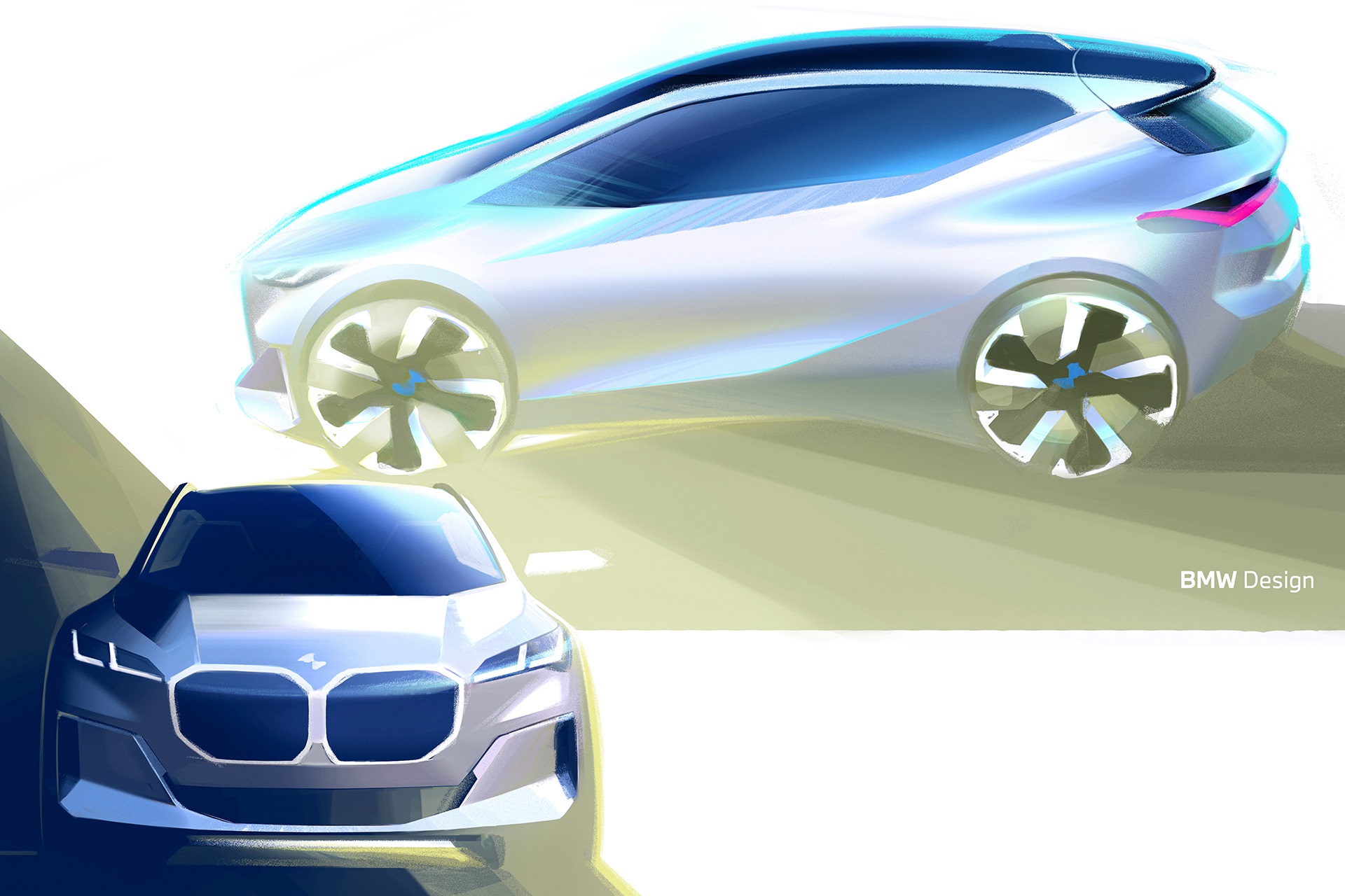 Download 2022 BMW 220i Active Tourer - UK version - Design Sketch HD Wallpaper 1920x1280 #45