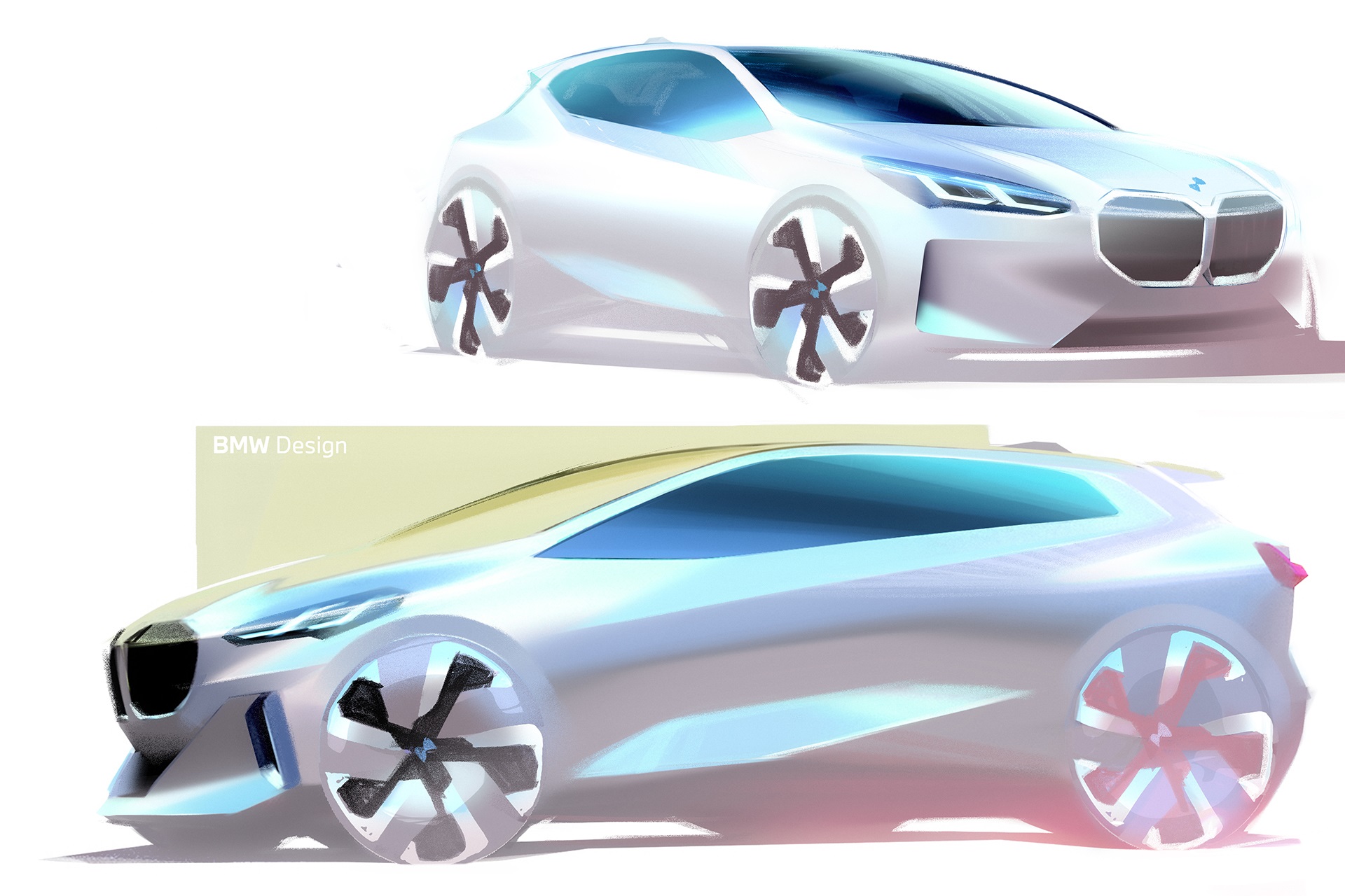 Download 2022 BMW 220i Active Tourer - UK version - Design Sketch HD Wallpaper 1920x1280 #46