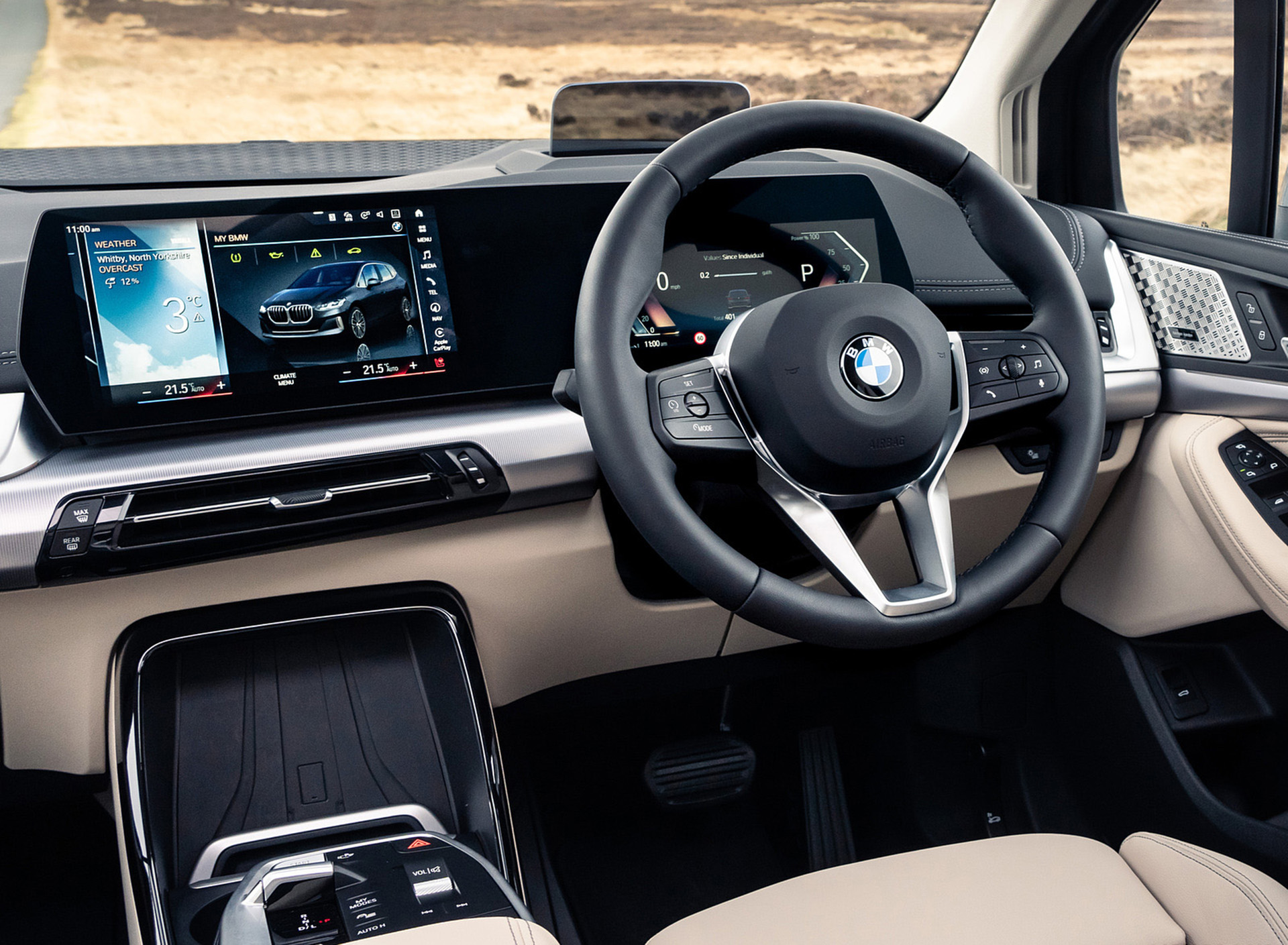 Download 2022 BMW 220i Active Tourer - UK version - Interior, Detail HD Wallpaper 1920x1409 #31