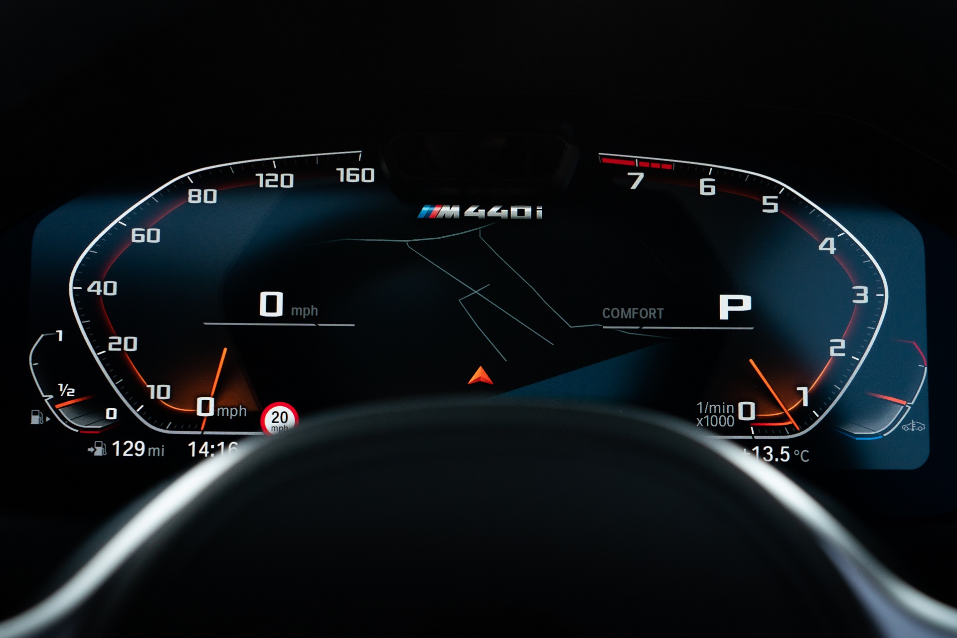 Download 2022 BMW M440i xDrive Gran Coupé - UK version - Digital Instrument Cluster HD Wallpaper 1920x1280 #30