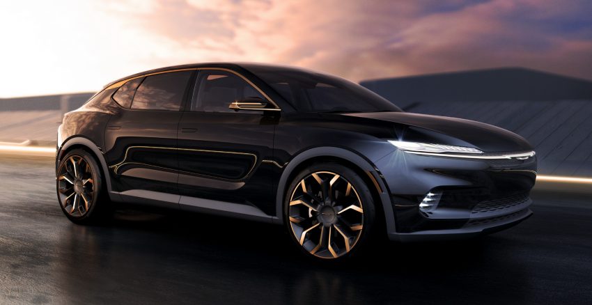 2022 Chrysler Airflow Graphite Concept - Front Three-Quarter Wallpaper 850x438 #4