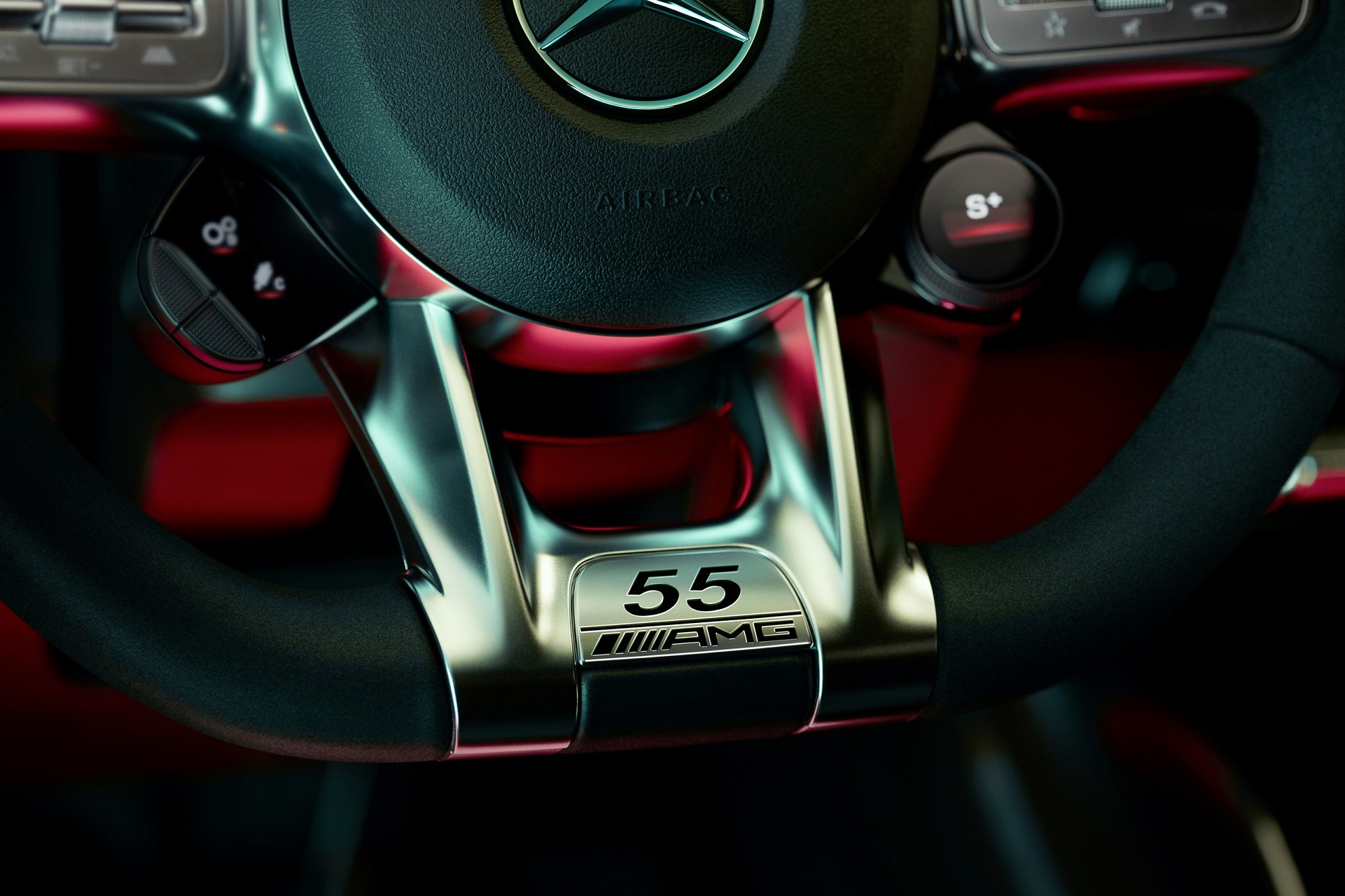 Download 2022 Mercedes-AMG A 35 Edition 55 - Interior, Steering Wheel HD Wallpaper 1921x1280 #7